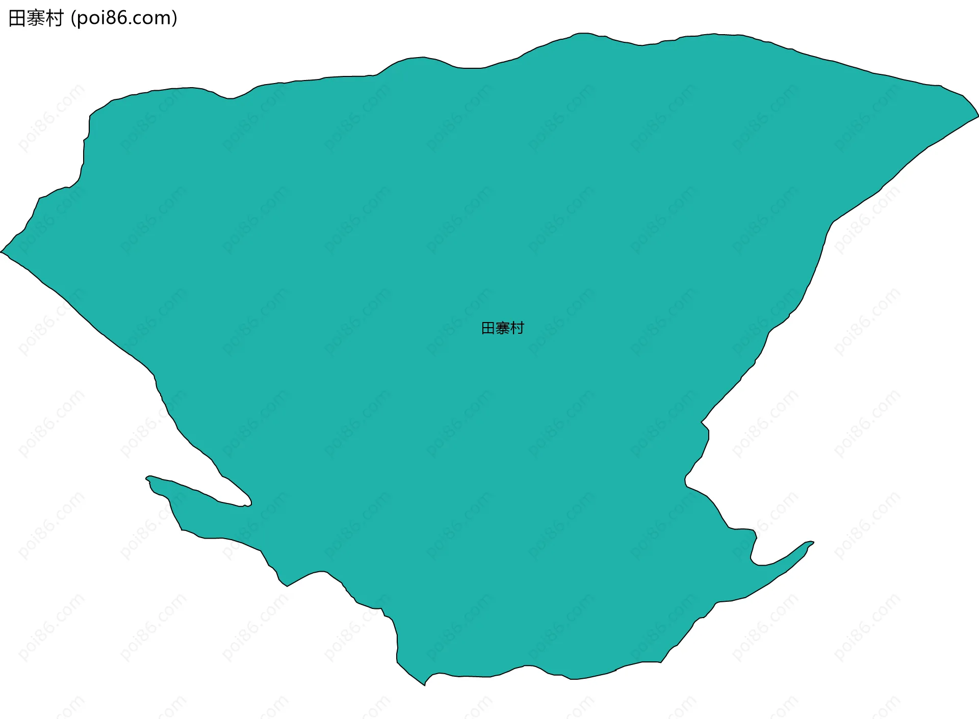 田寨村边界地图