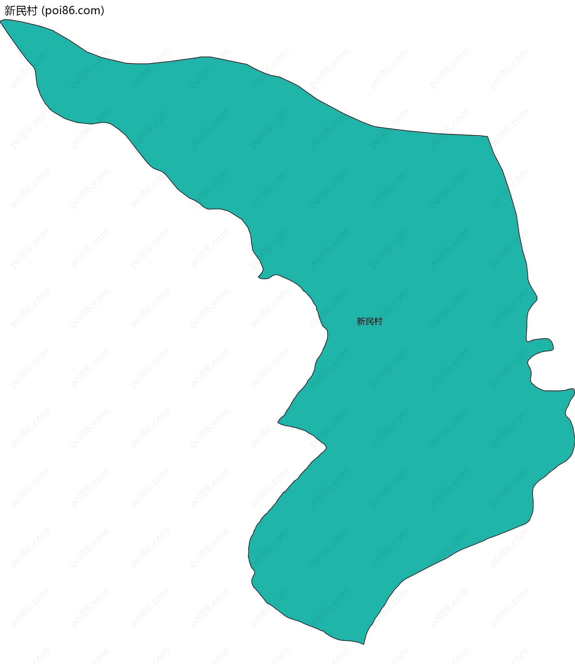 新民村边界地图