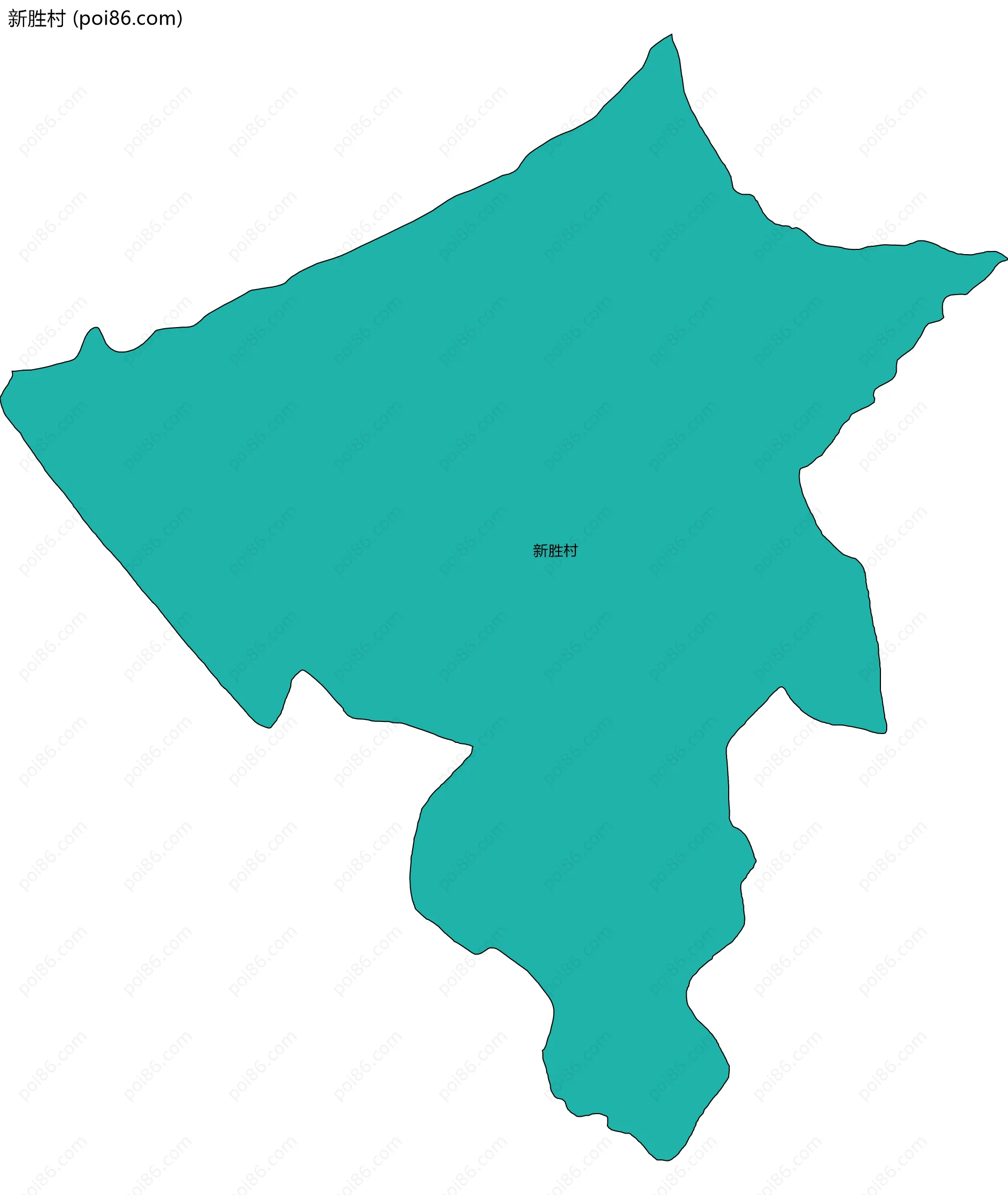 新胜村边界地图
