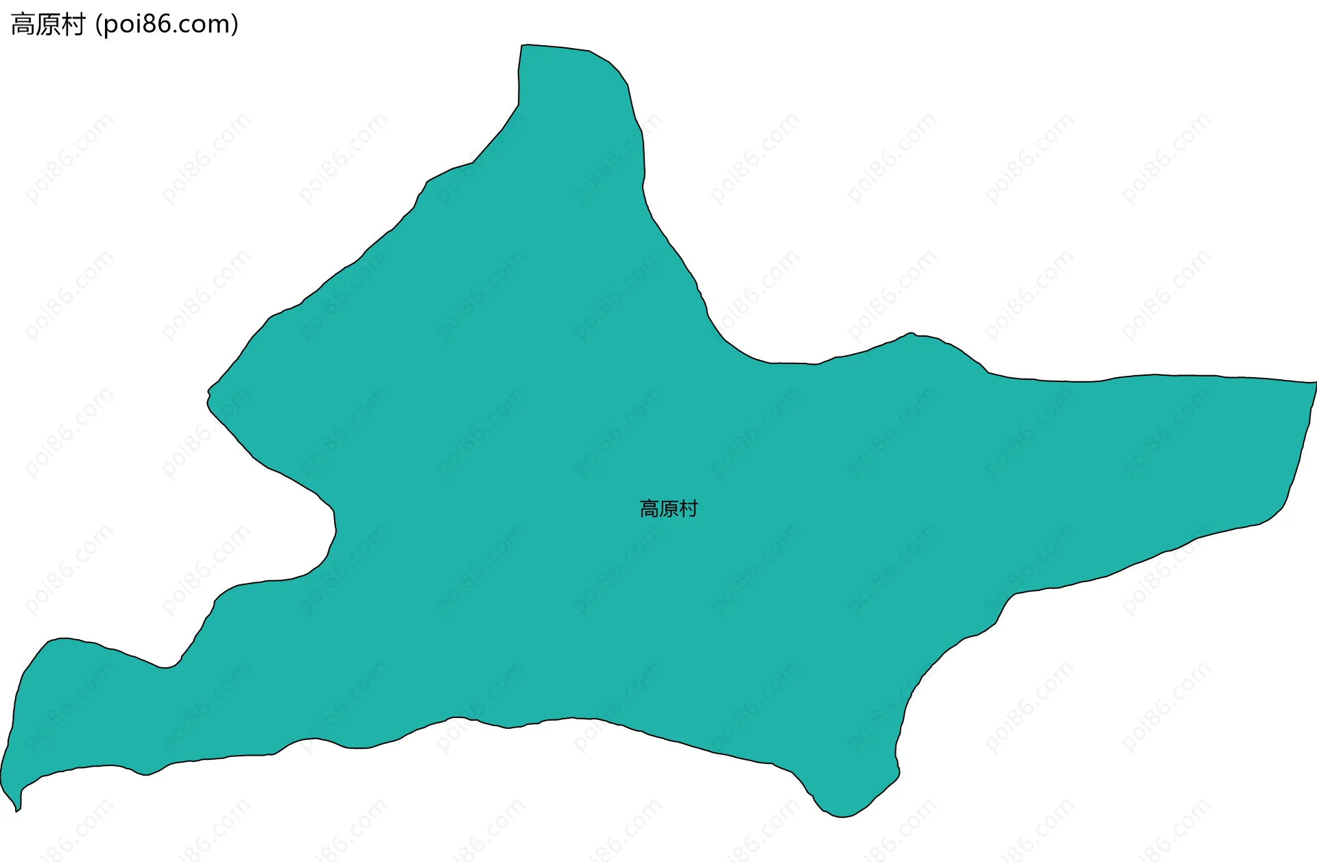 高原村边界地图