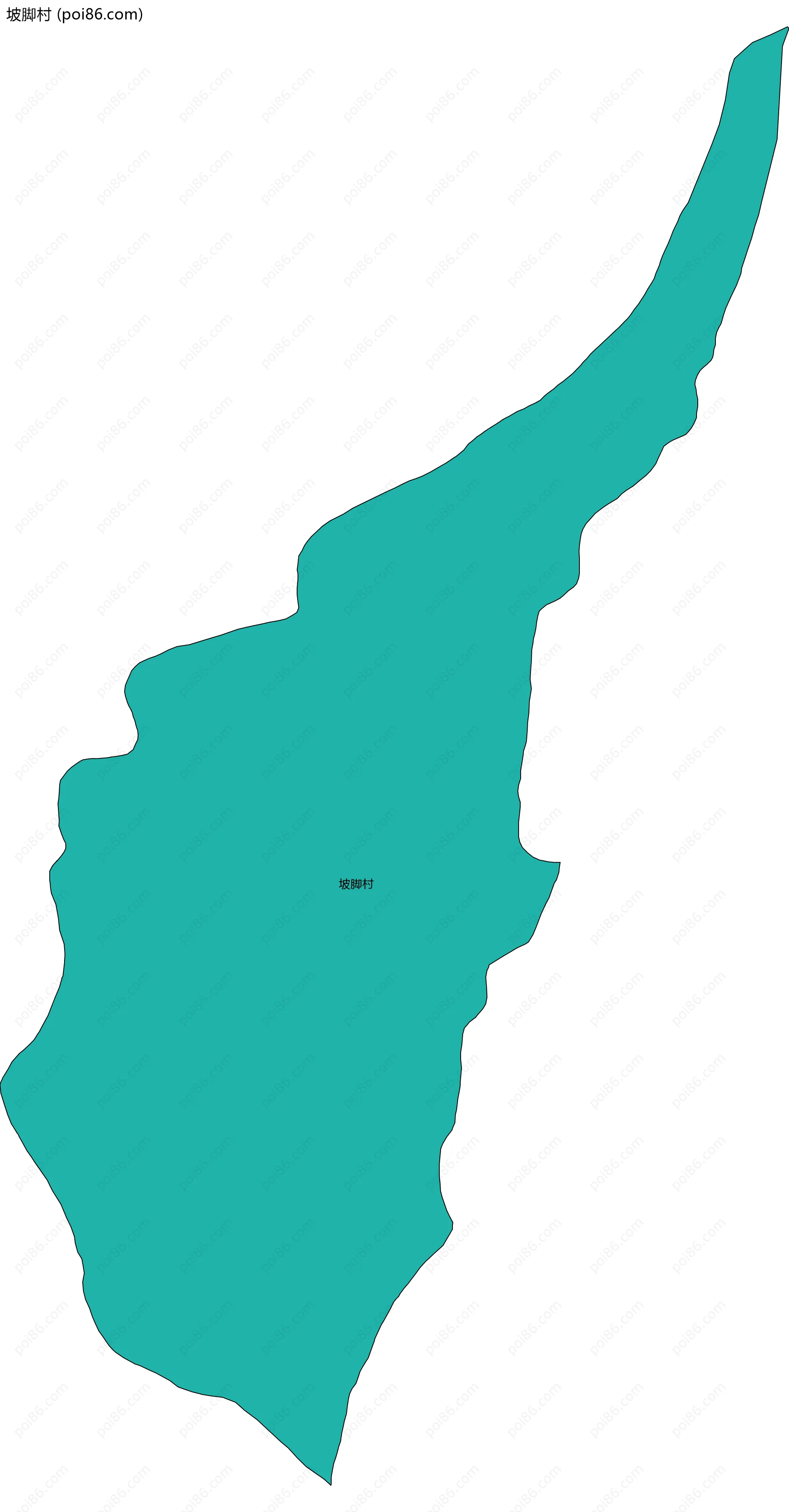 坡脚村边界地图