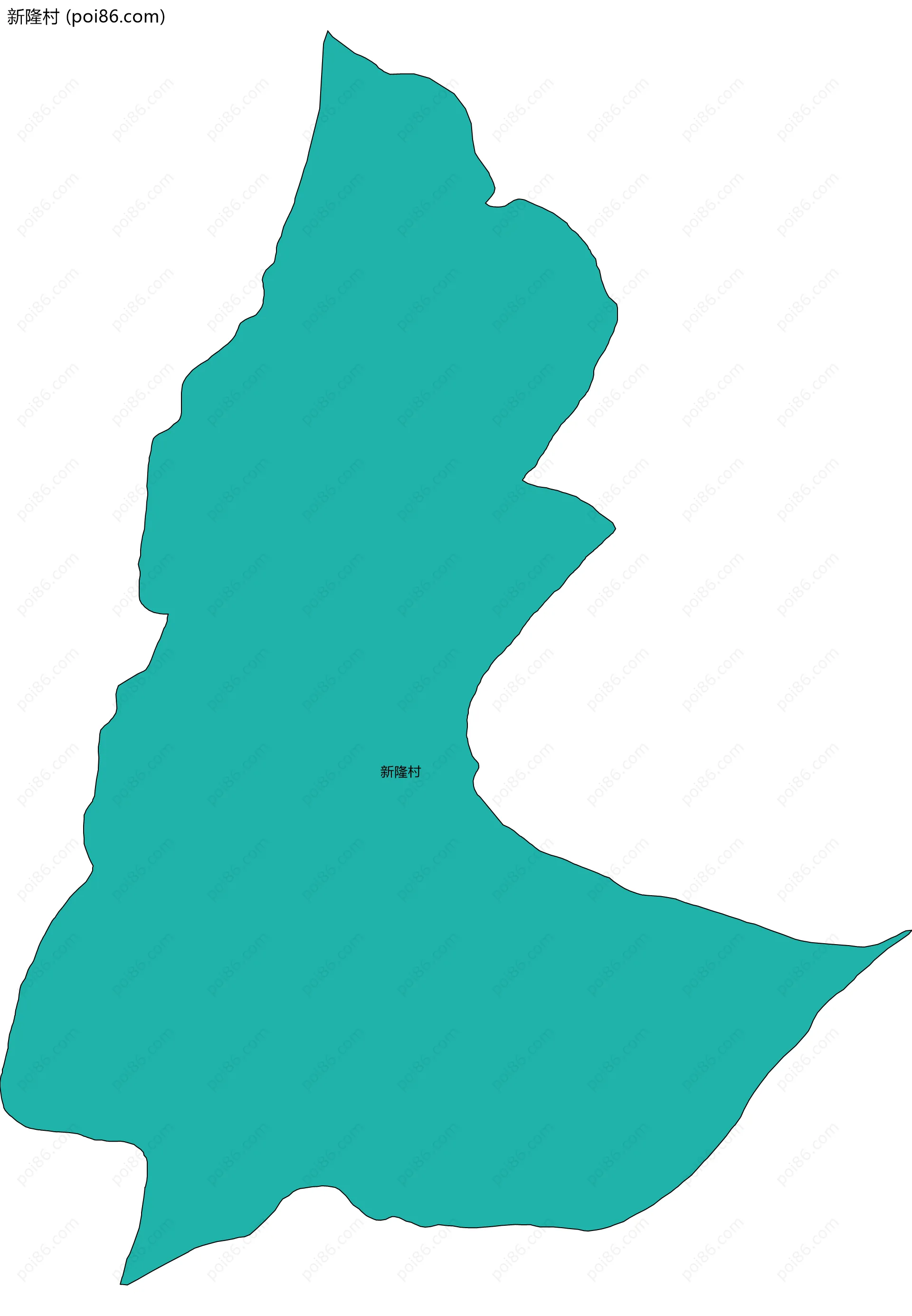 新隆村边界地图