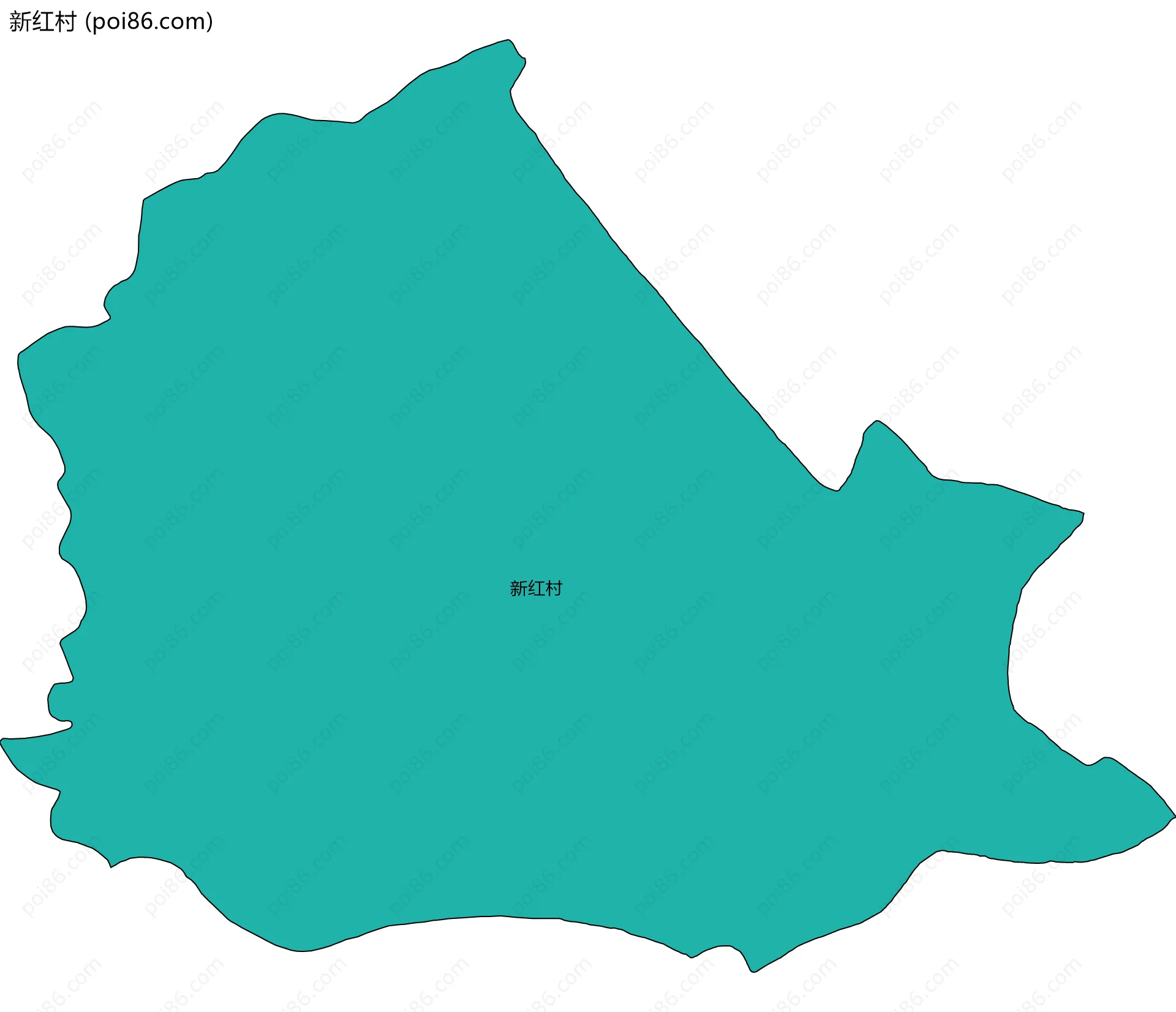 新红村边界地图