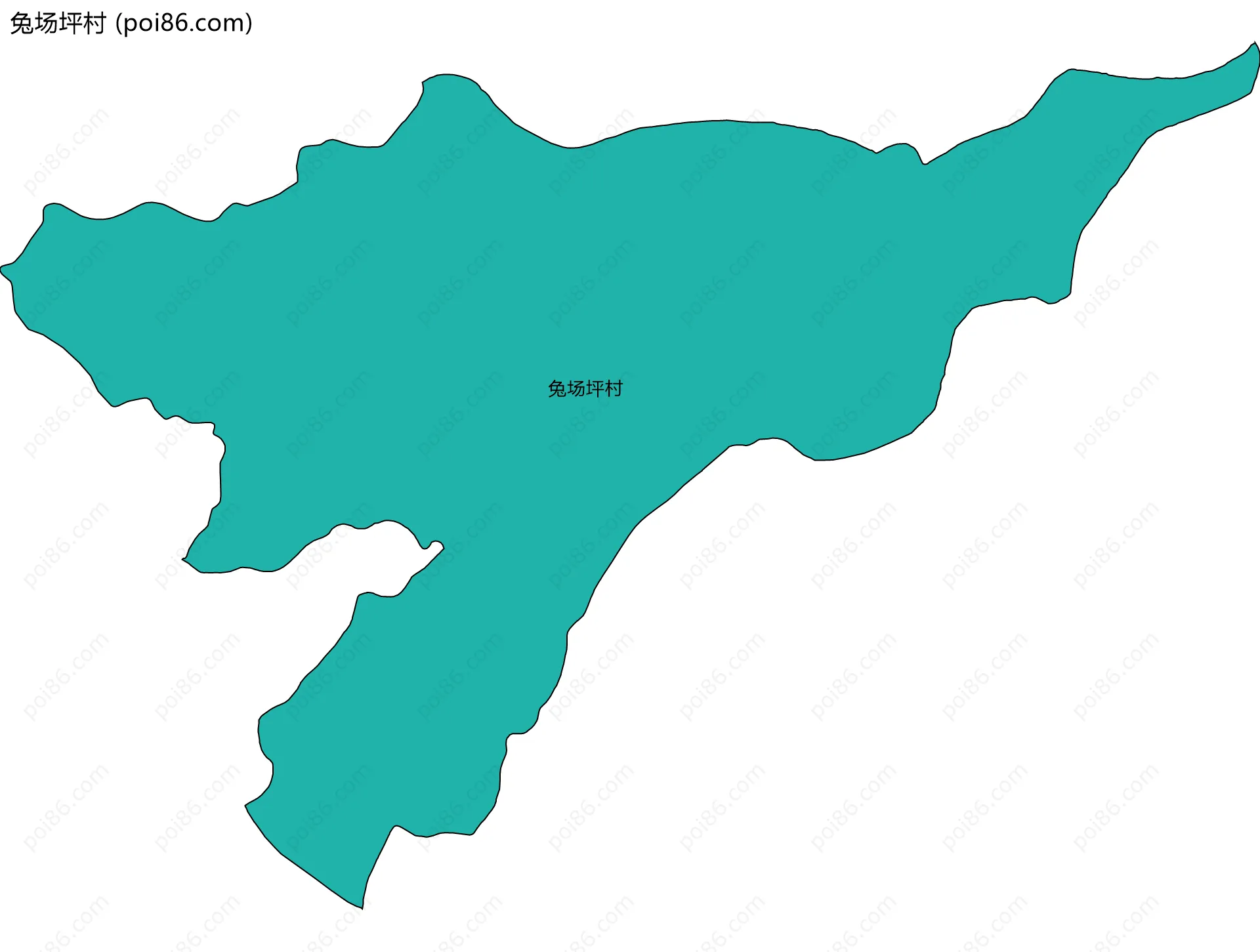 兔场坪村边界地图