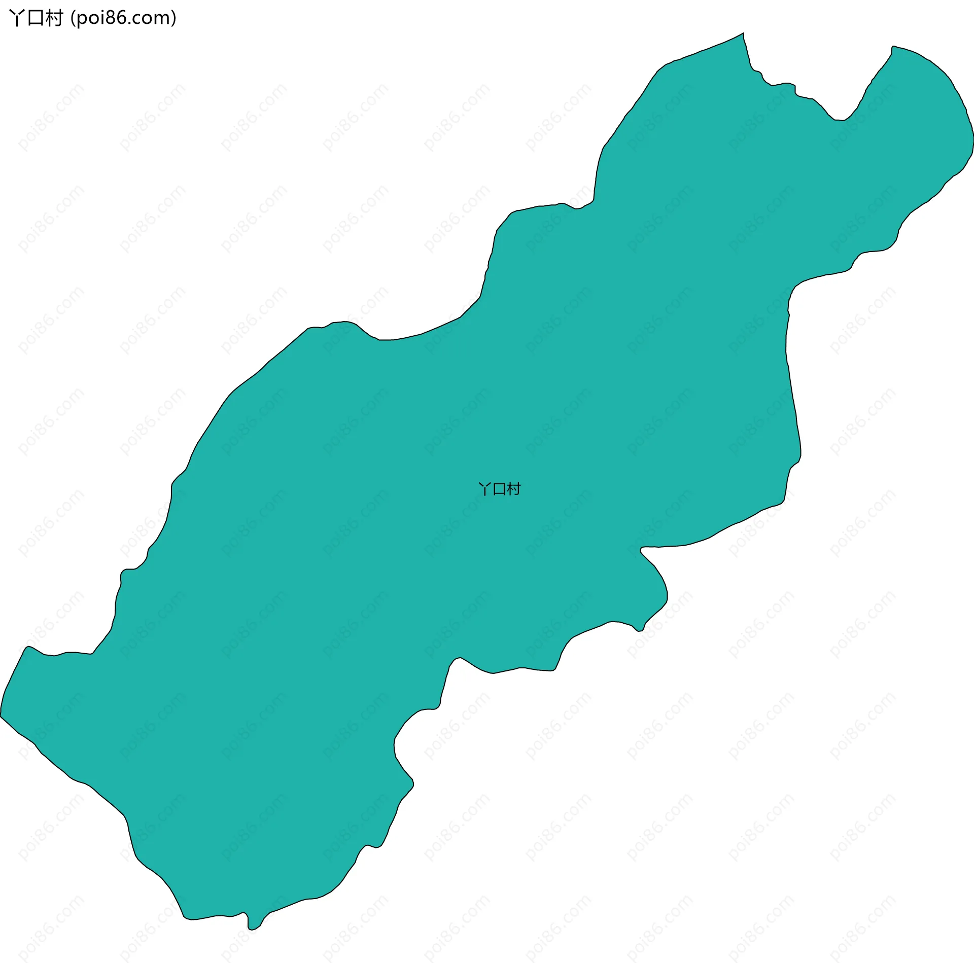 丫口村边界地图