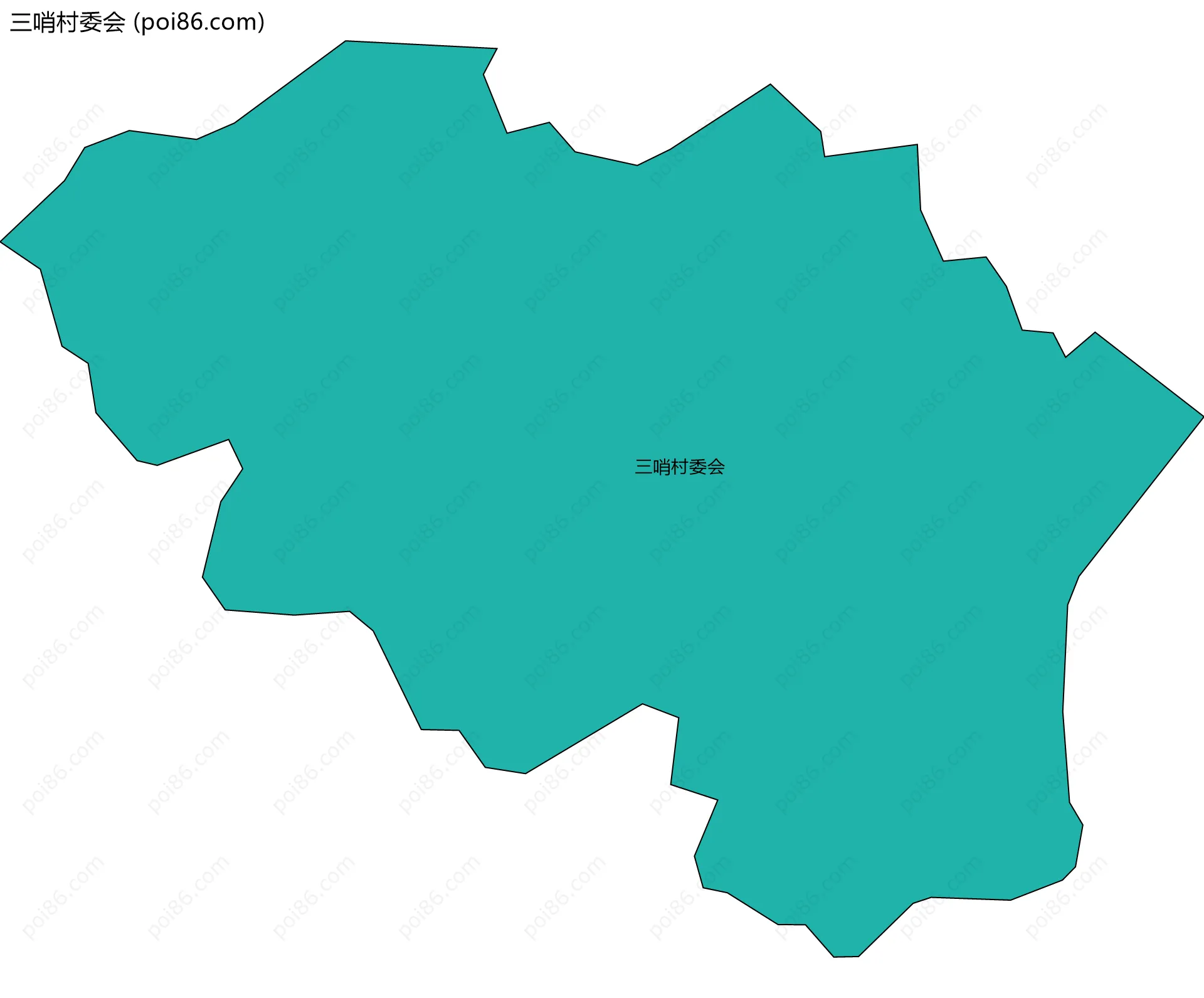 三哨村委会边界地图