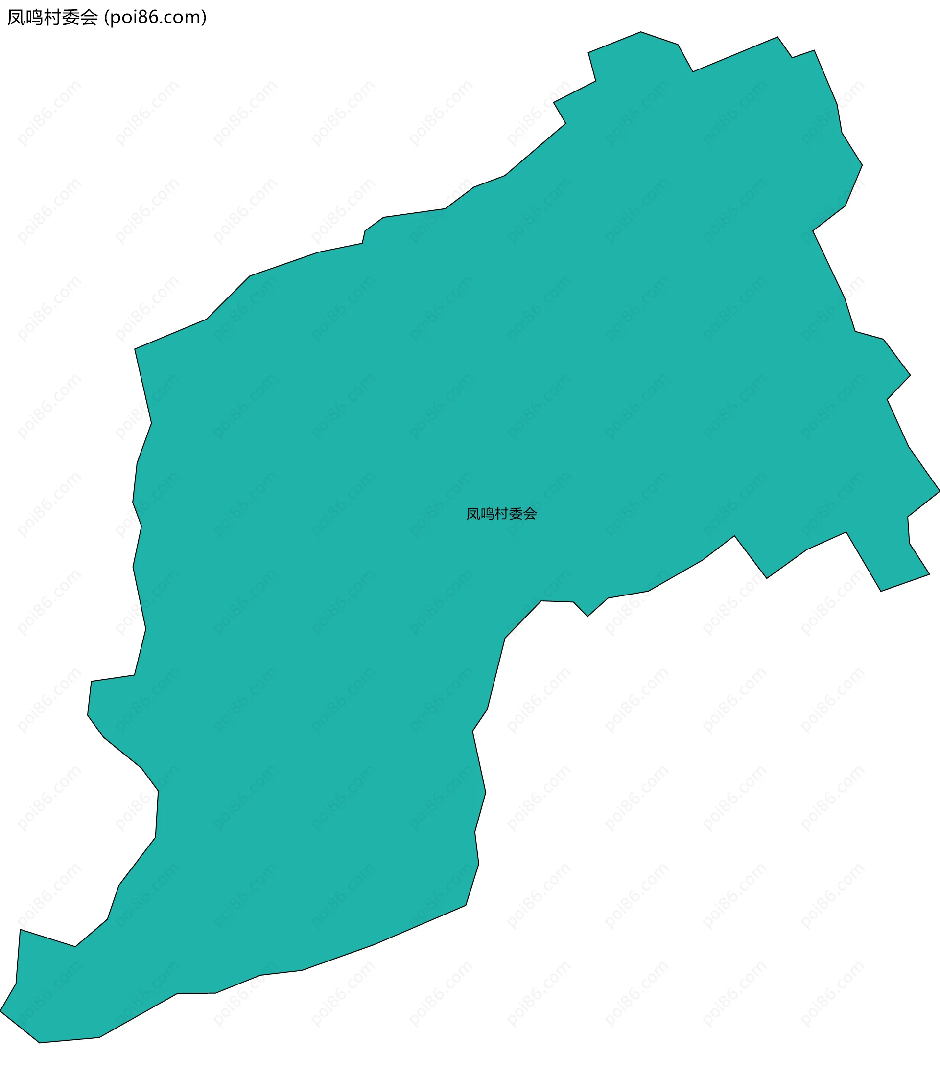 凤鸣村委会边界地图