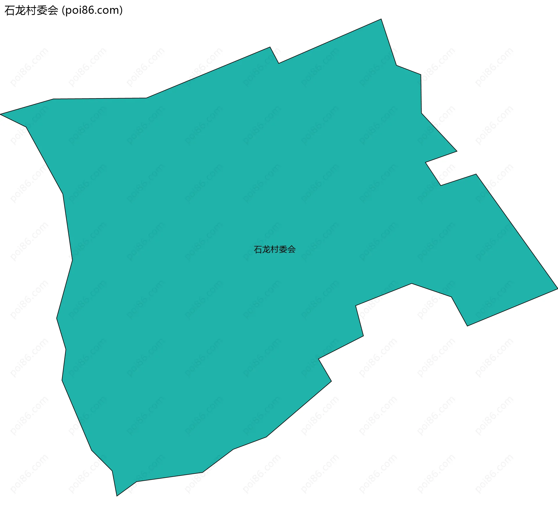 石龙村委会边界地图