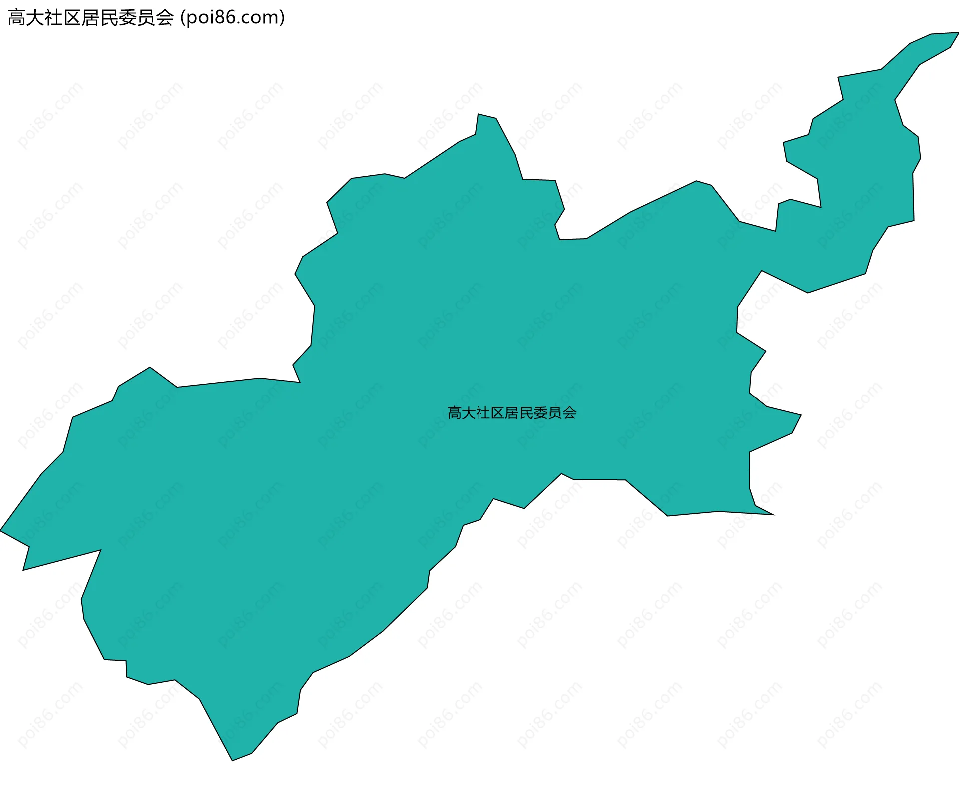 高大社区居民委员会边界地图