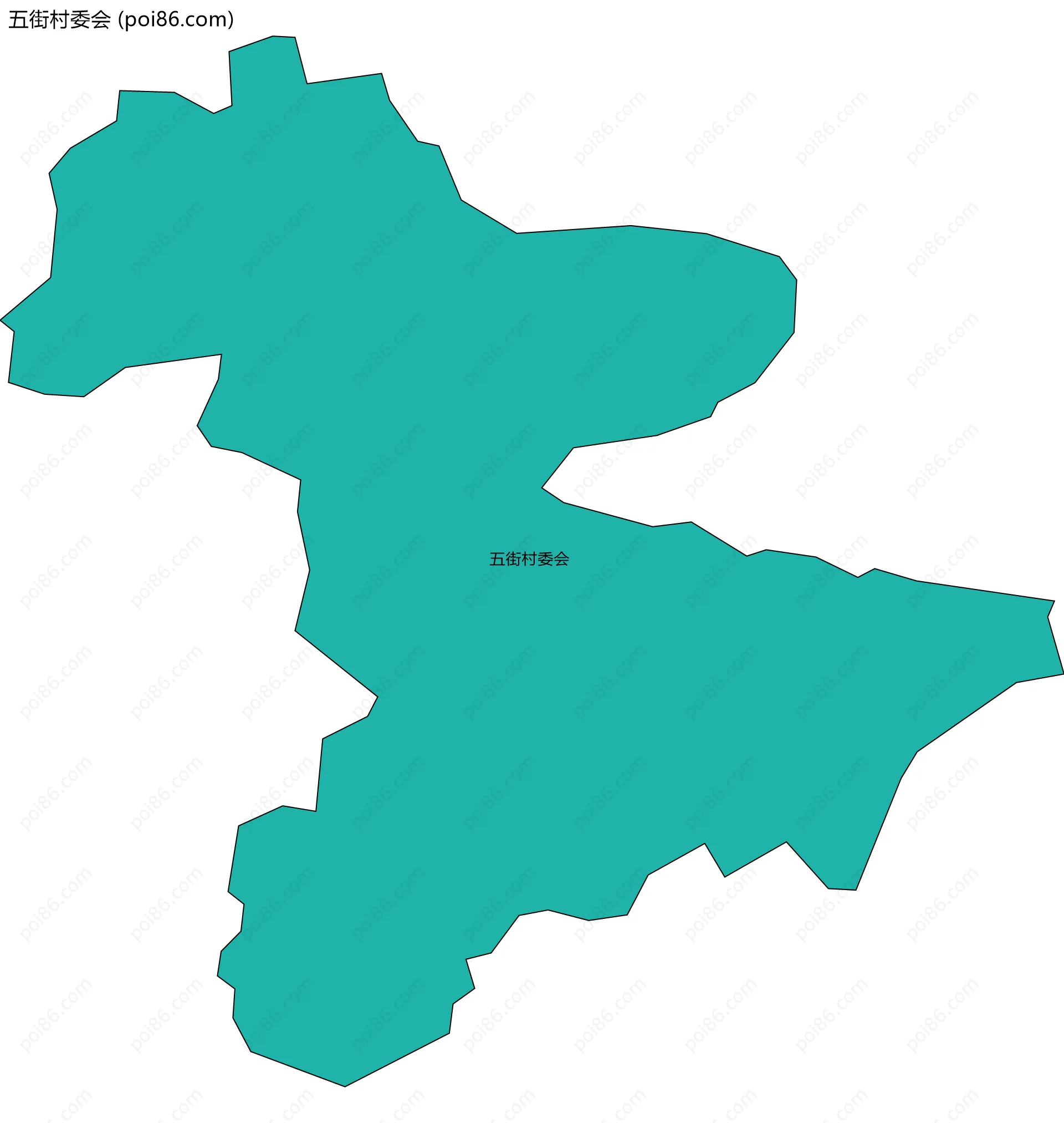 五街村委会边界地图
