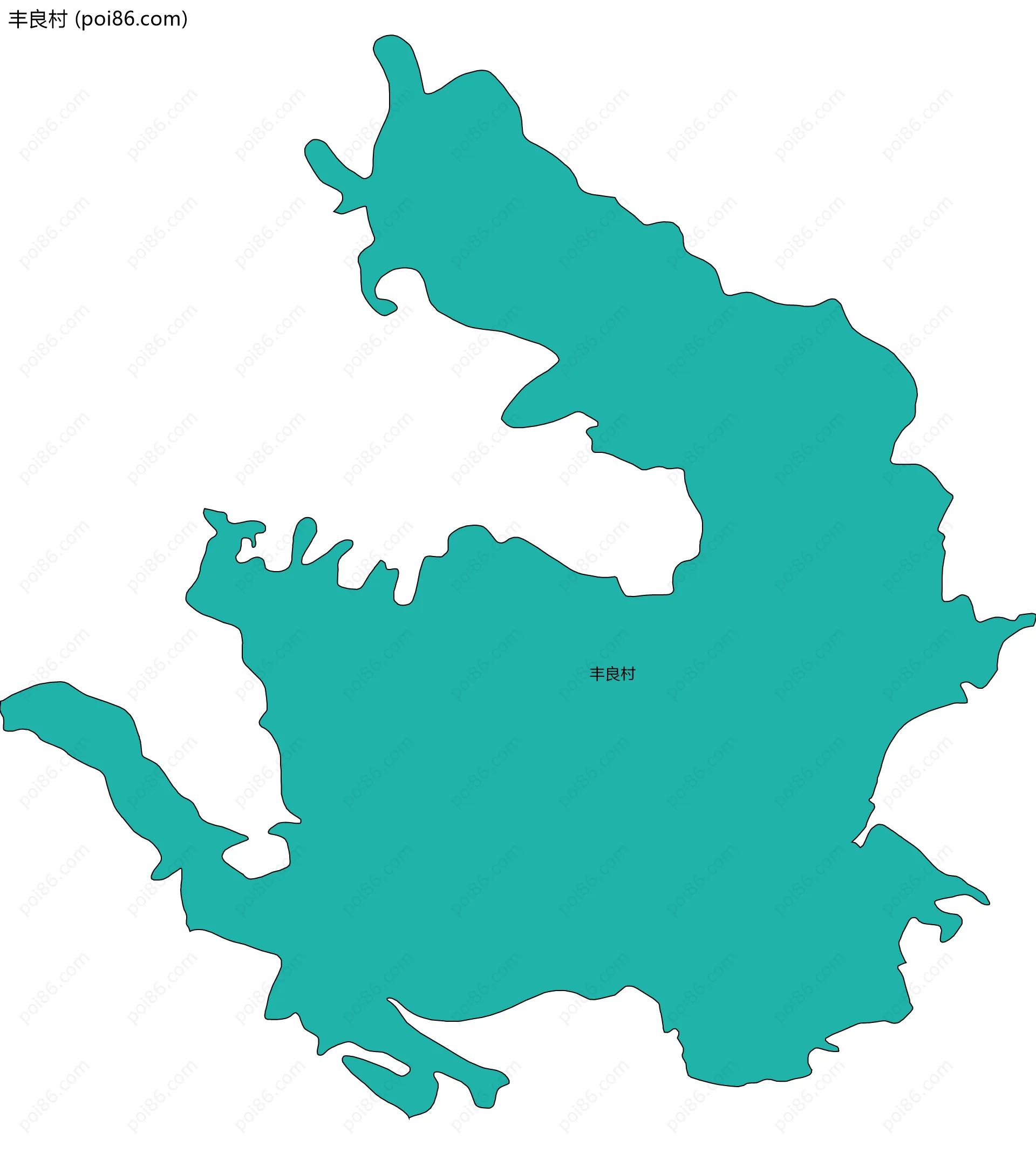 丰良村边界地图
