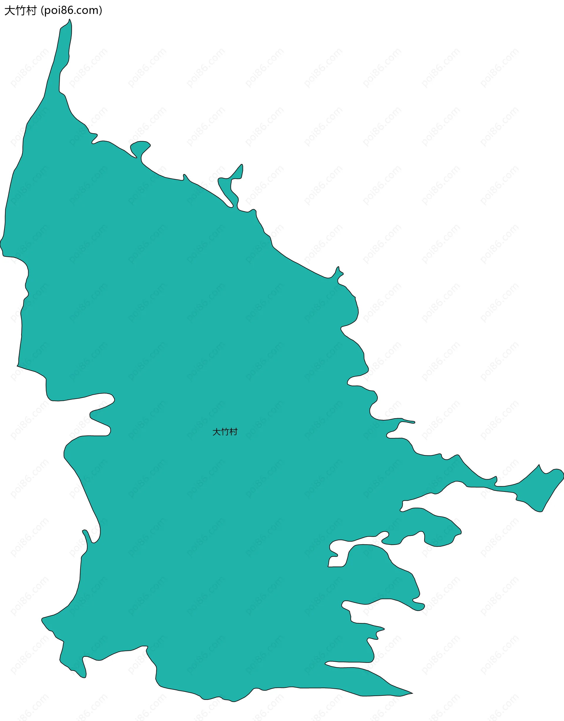 大竹村边界地图