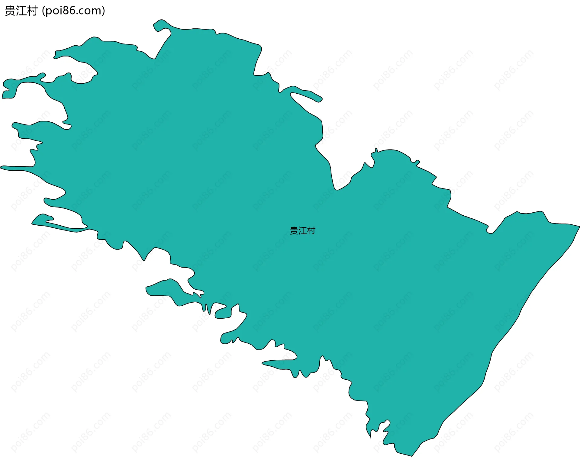贵江村边界地图