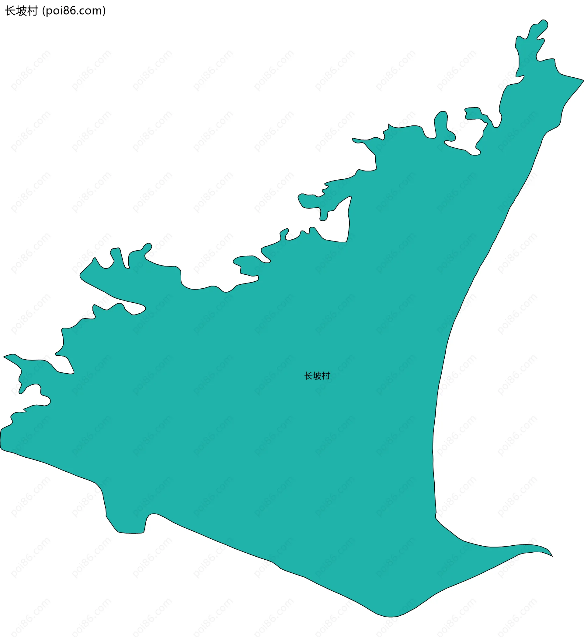 长坡村边界地图