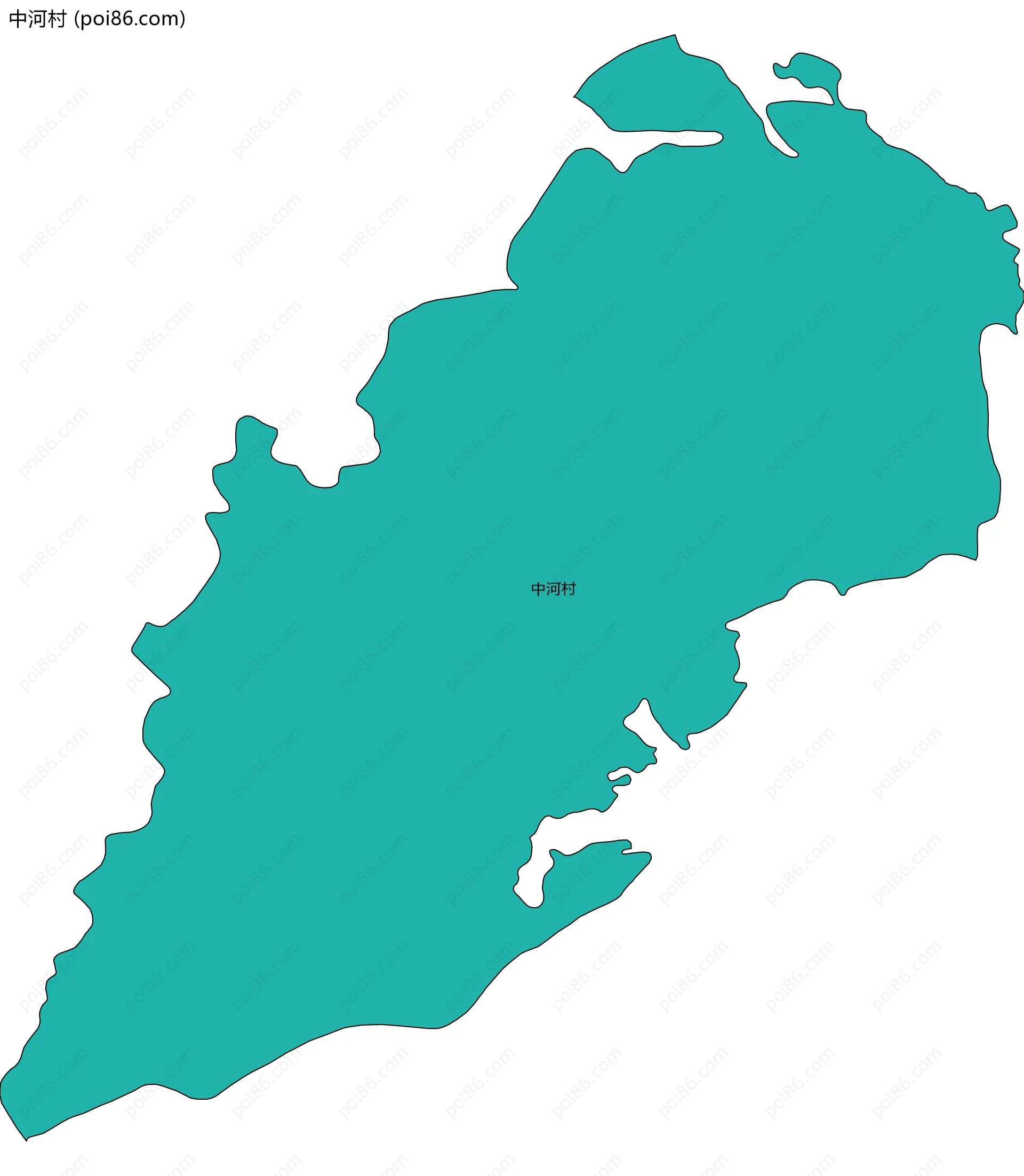 中河村边界地图