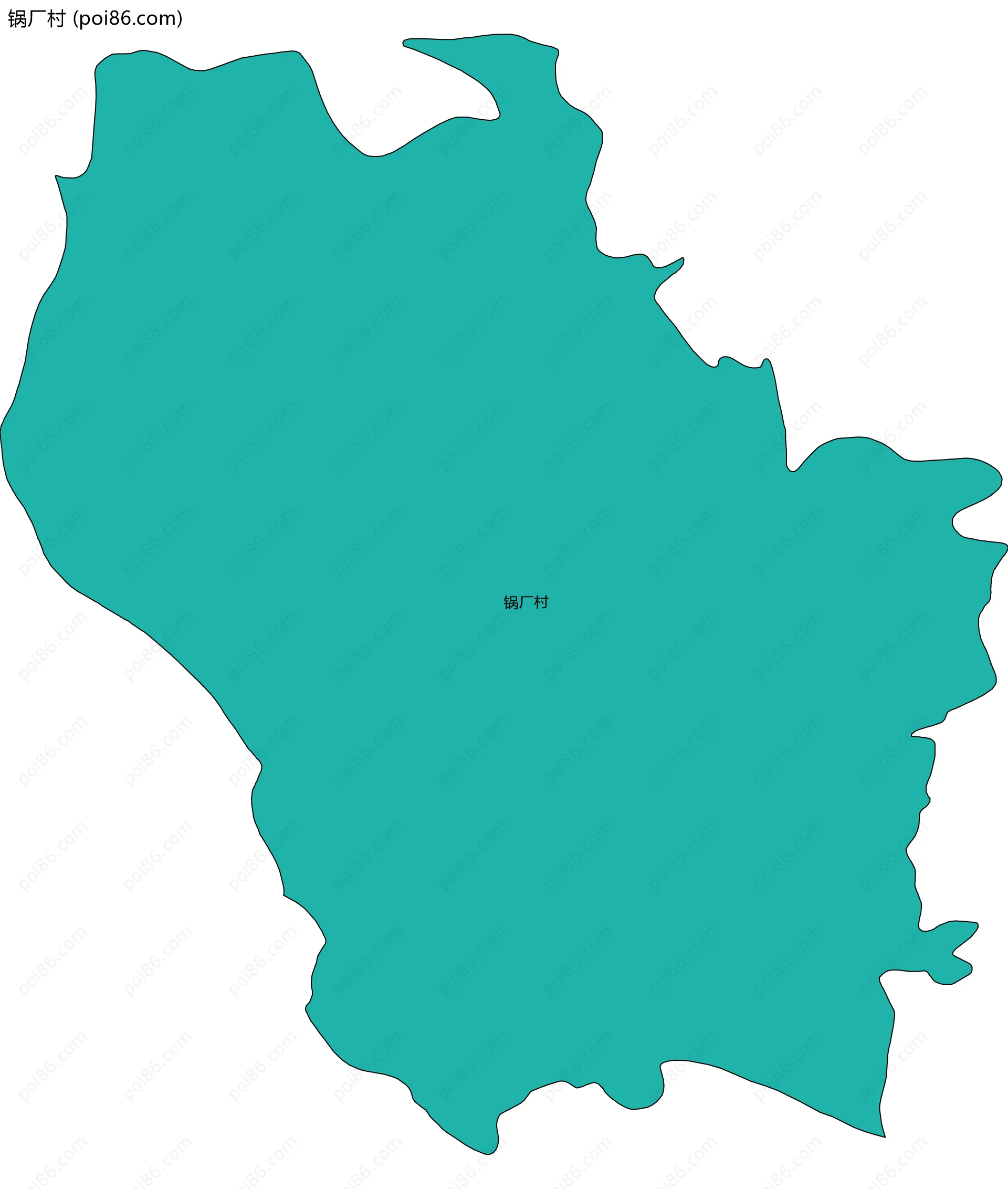 锅厂村边界地图