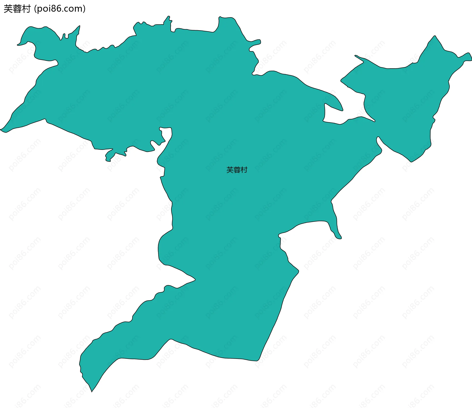 芙蓉村边界地图