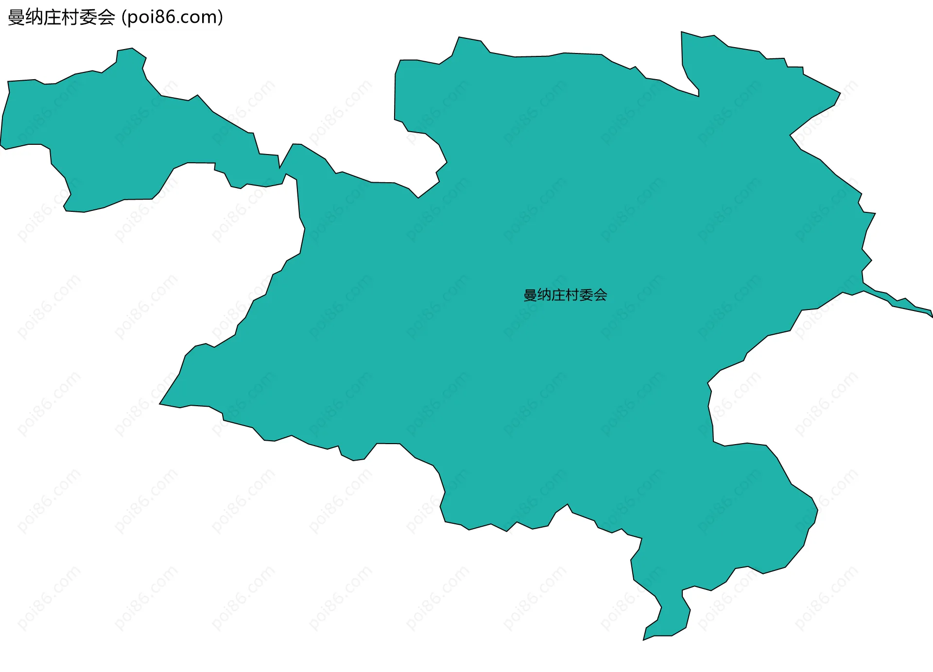 曼纳庄村委会边界地图