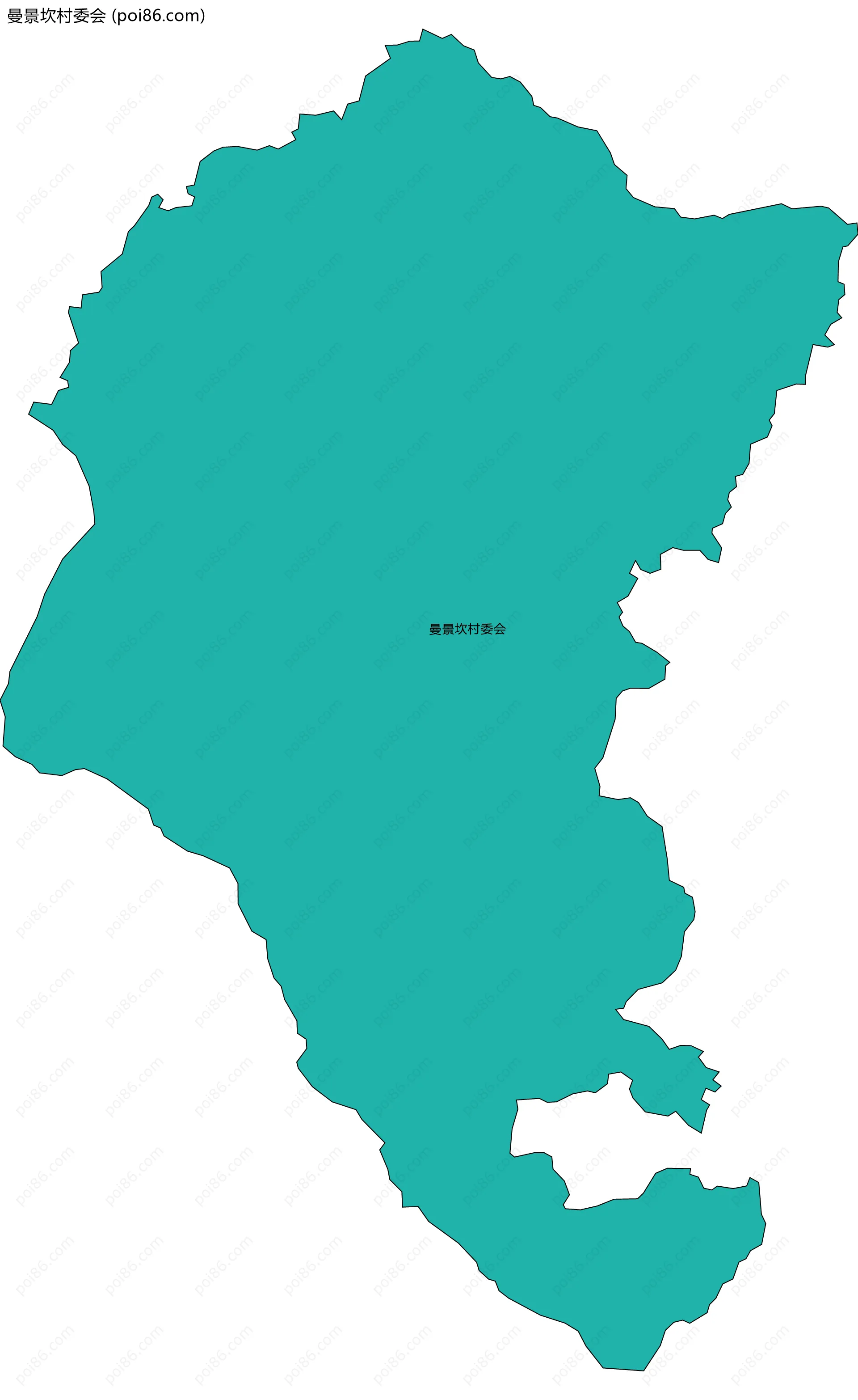 曼景坎村委会边界地图