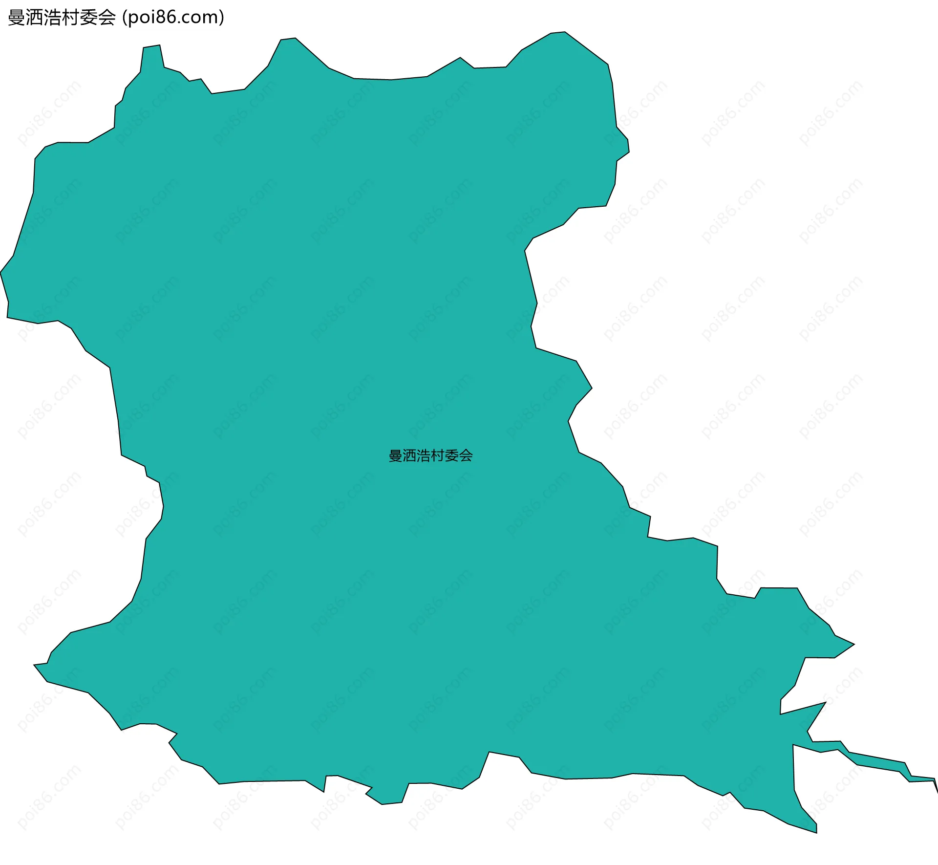 曼洒浩村委会边界地图