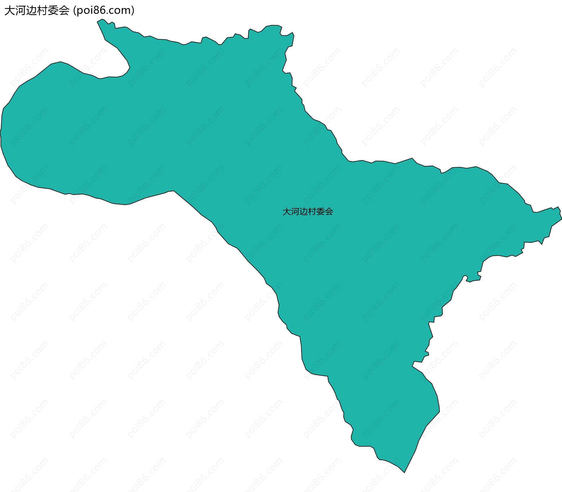 大河边村委会边界地图