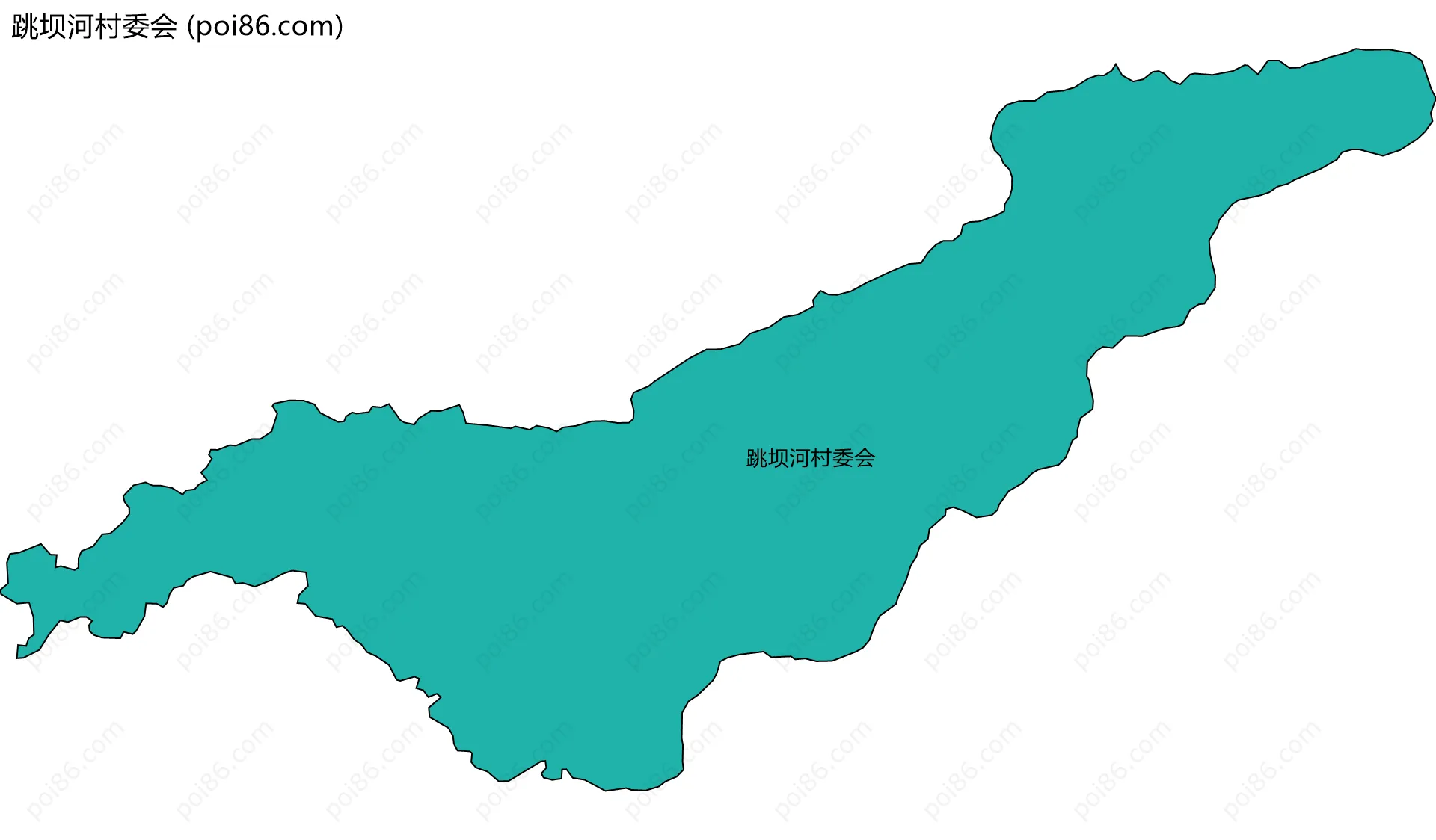 跳坝河村委会边界地图