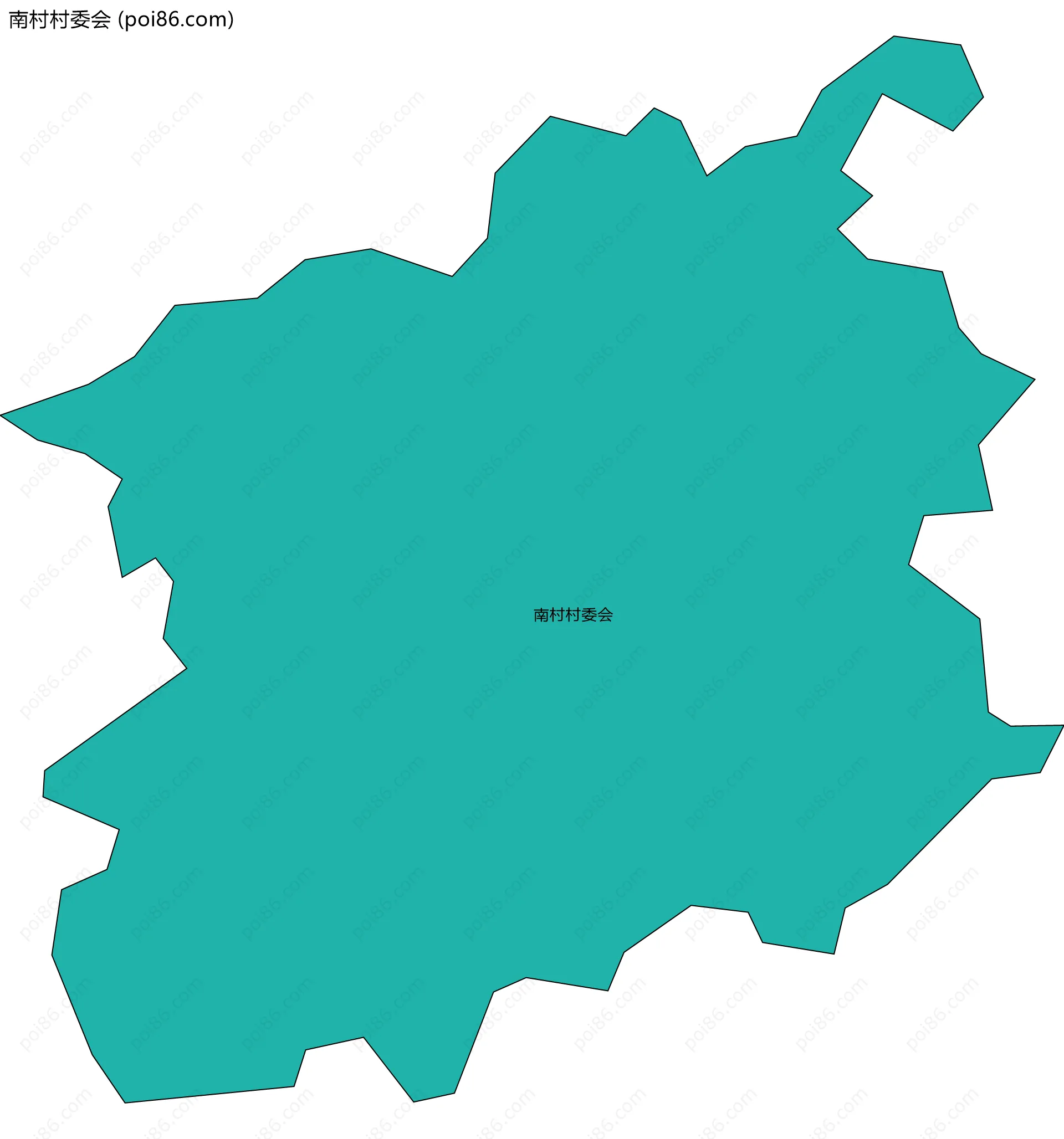 南村村委会边界地图