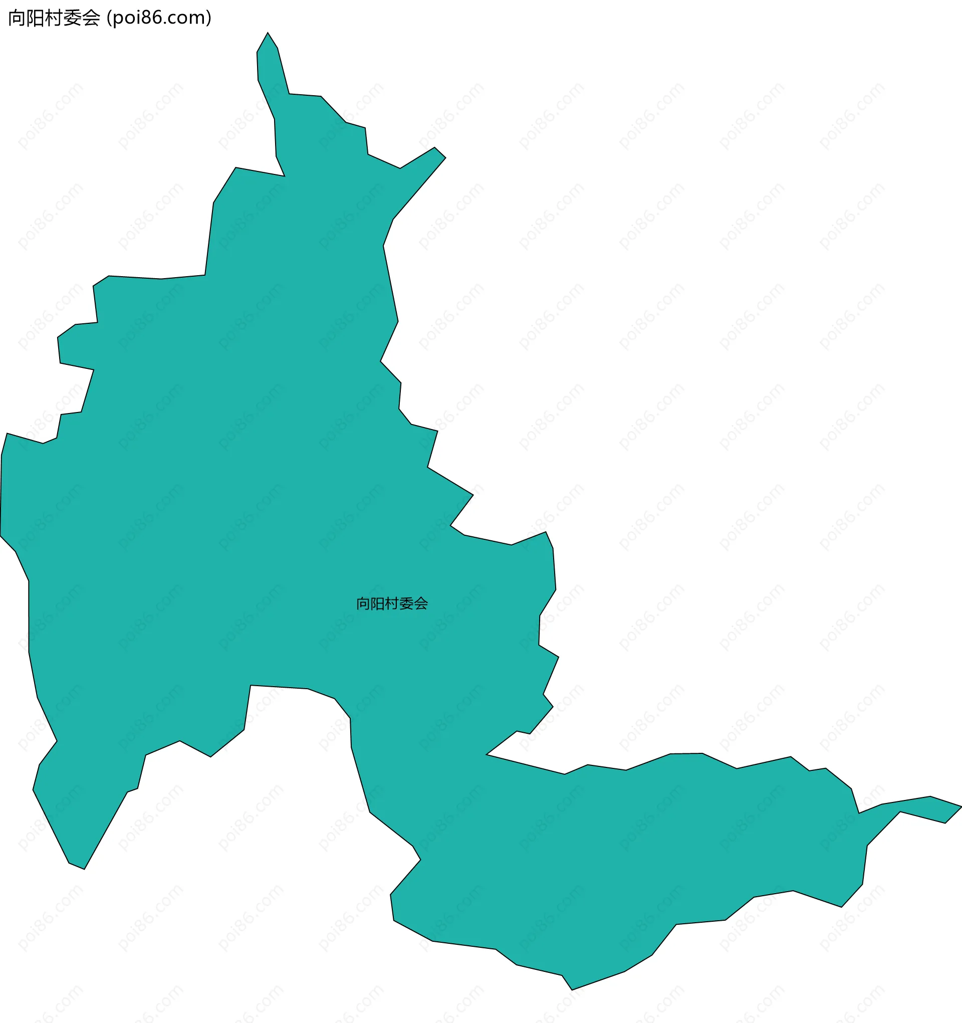 向阳村委会边界地图