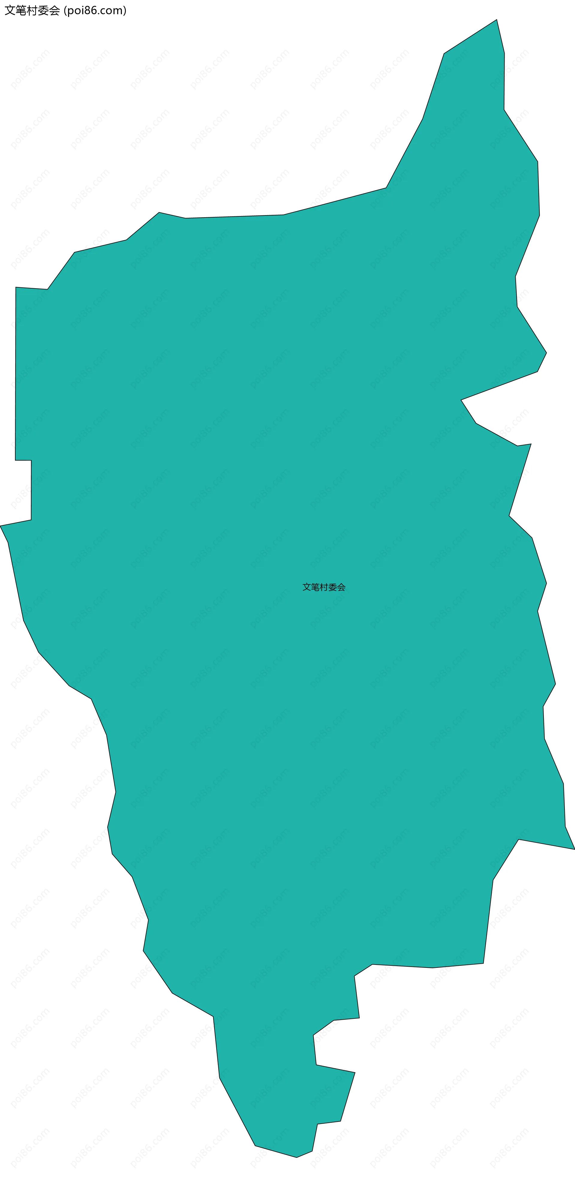 文笔村委会边界地图