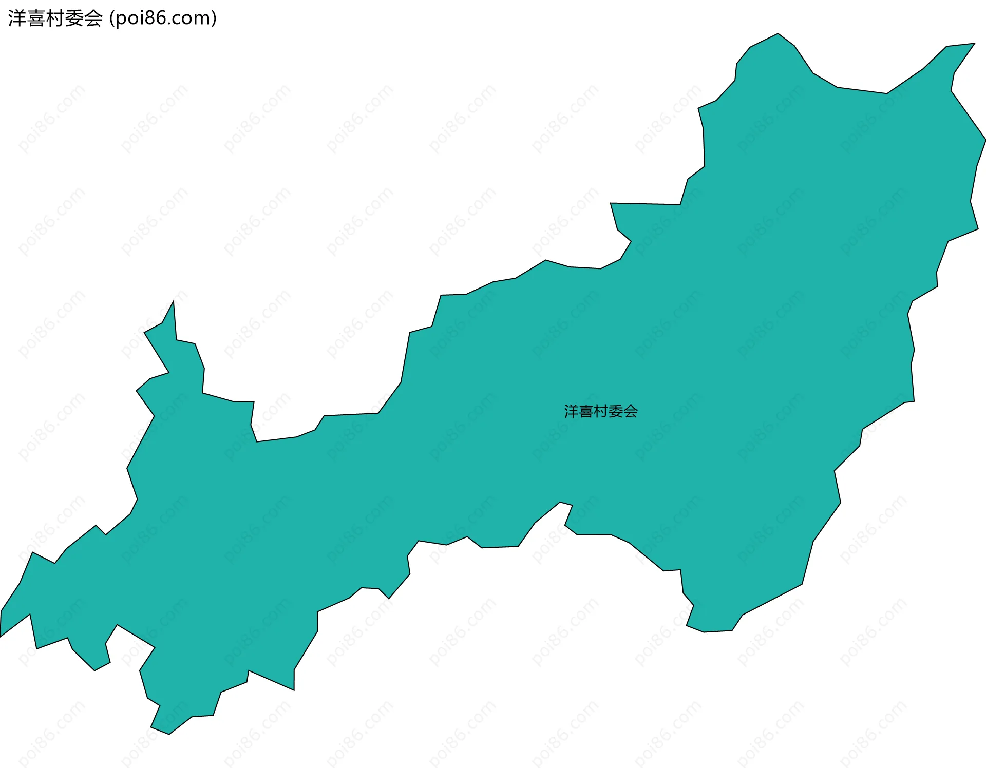 洋喜村委会边界地图