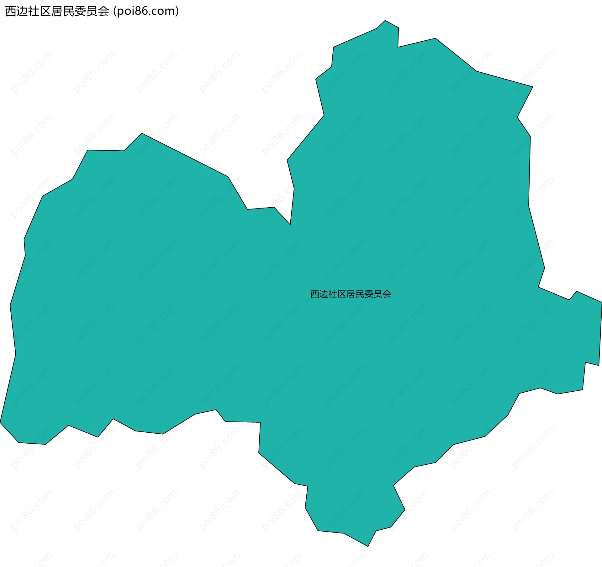 西边社区居民委员会边界地图