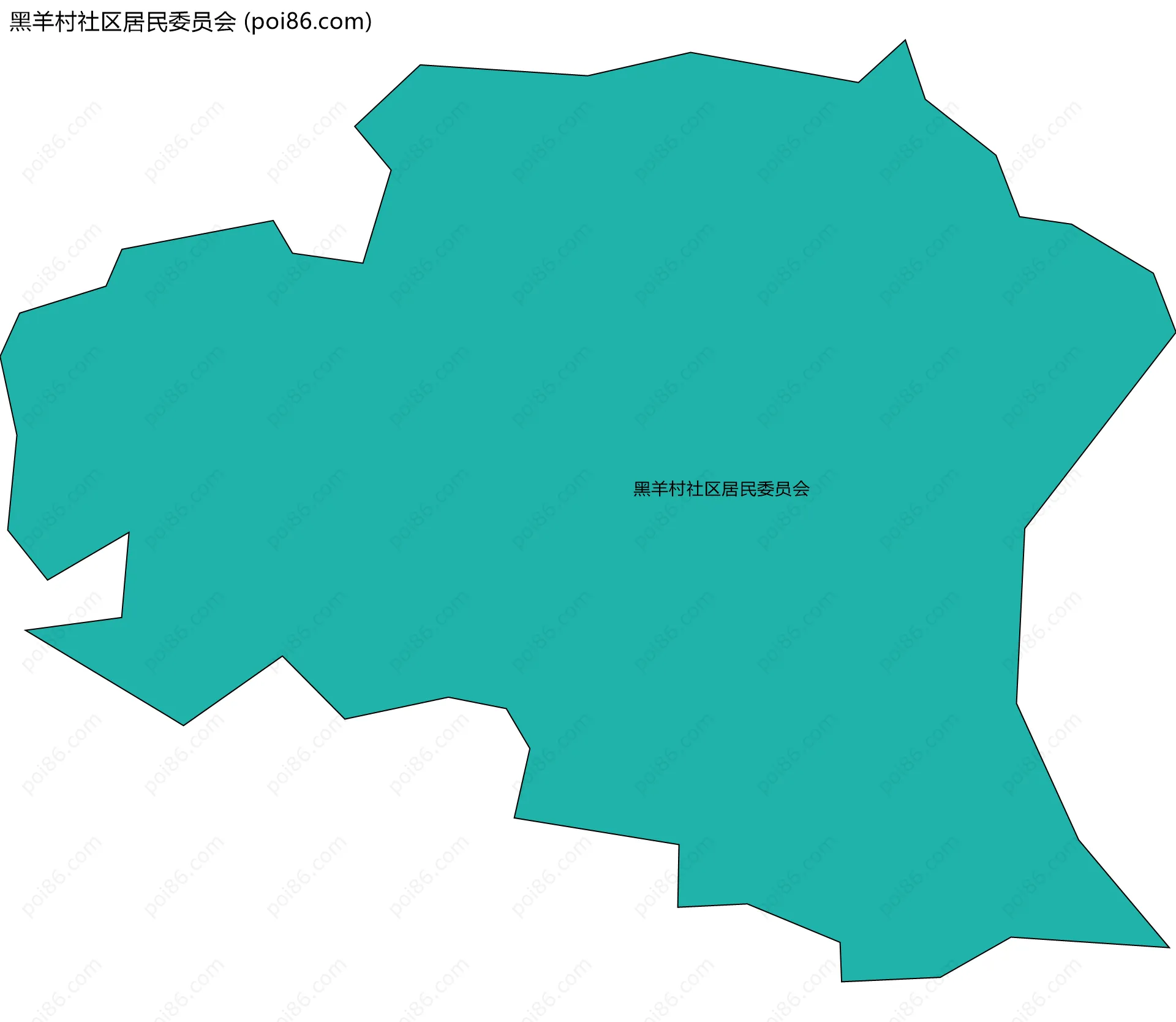黑羊村社区居民委员会边界地图