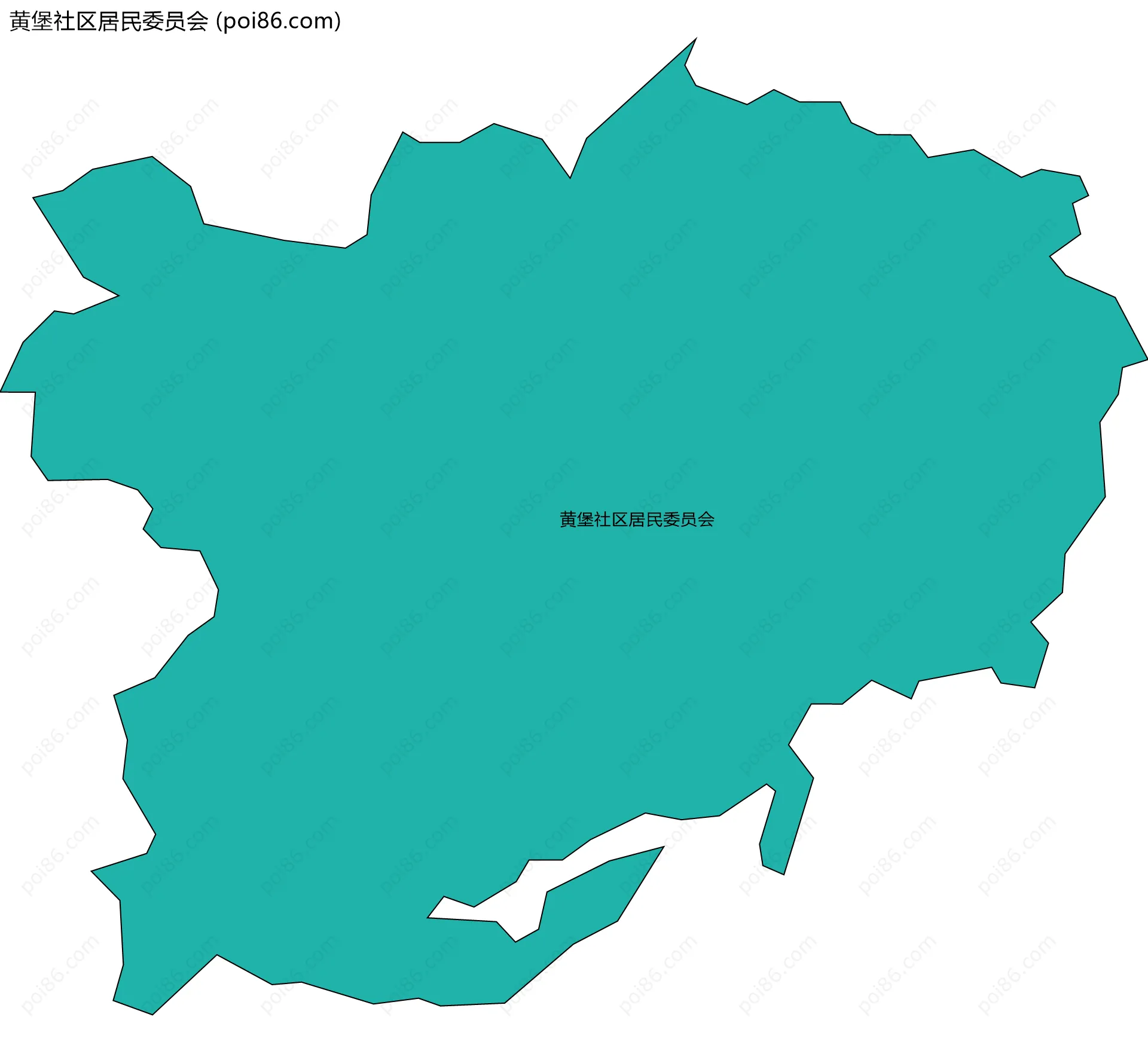 黄堡社区居民委员会边界地图