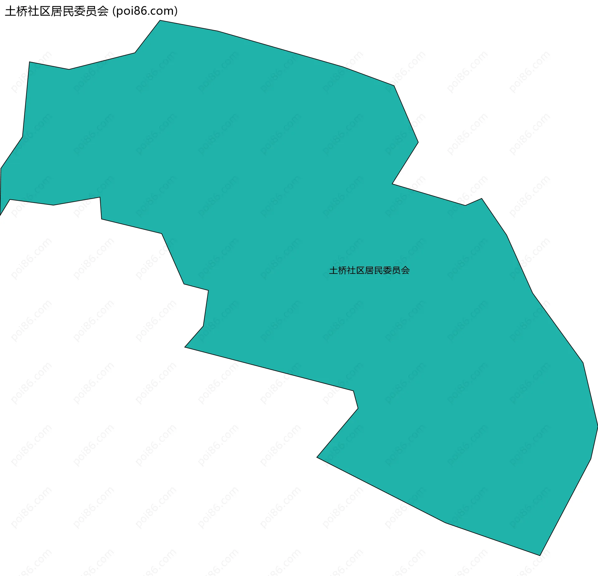 土桥社区居民委员会边界地图