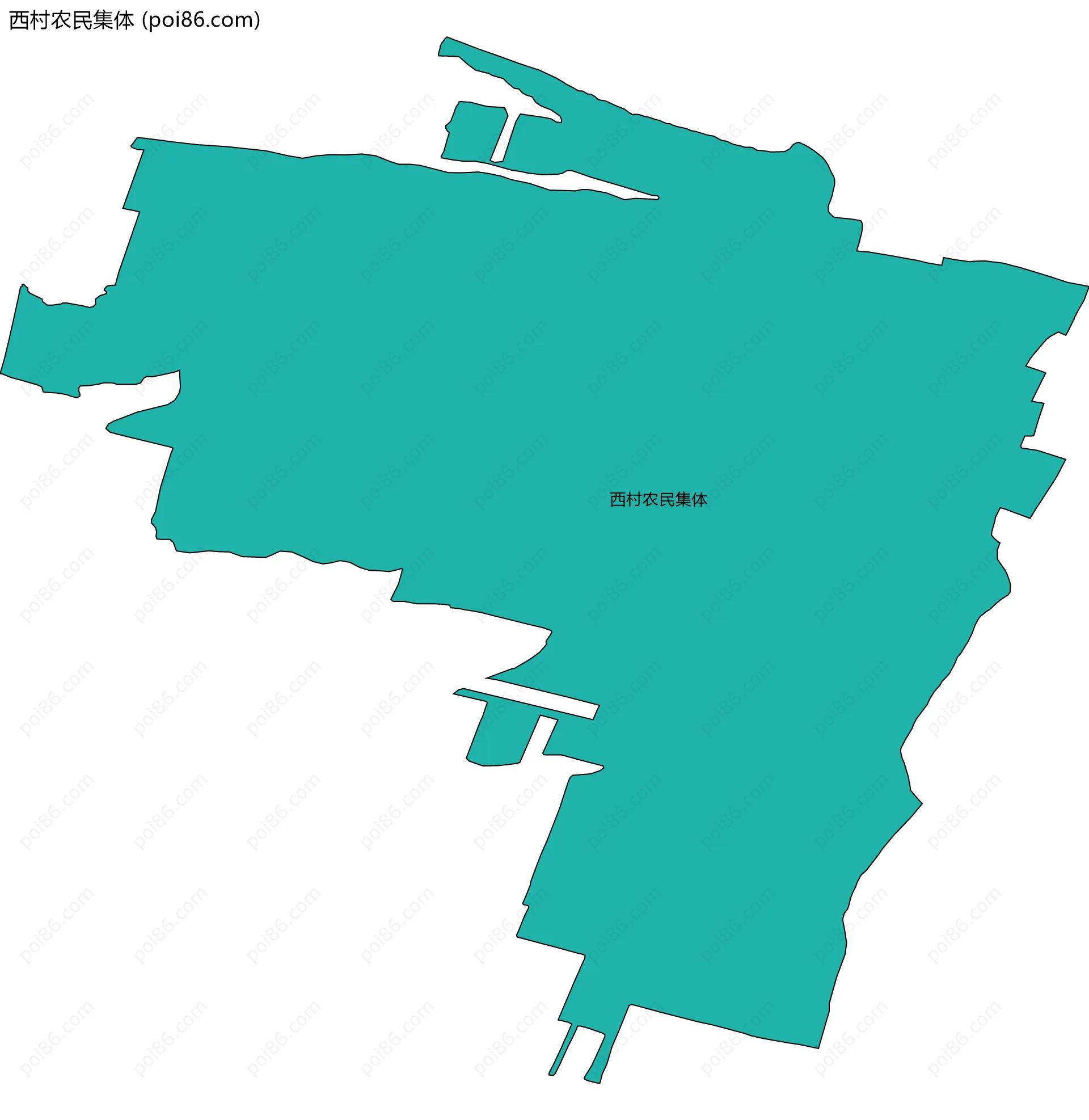 西村农民集体边界地图