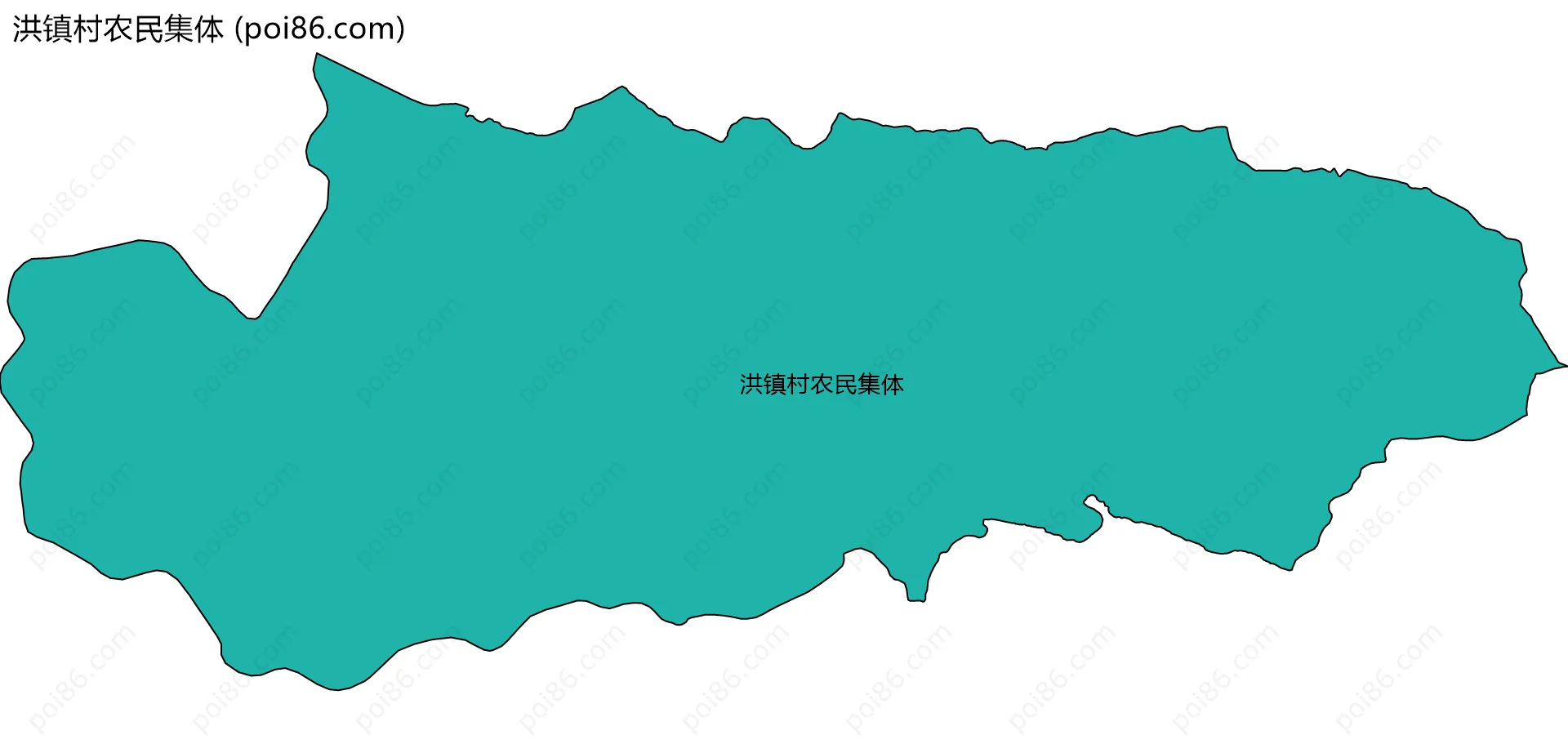 洪镇村农民集体边界地图