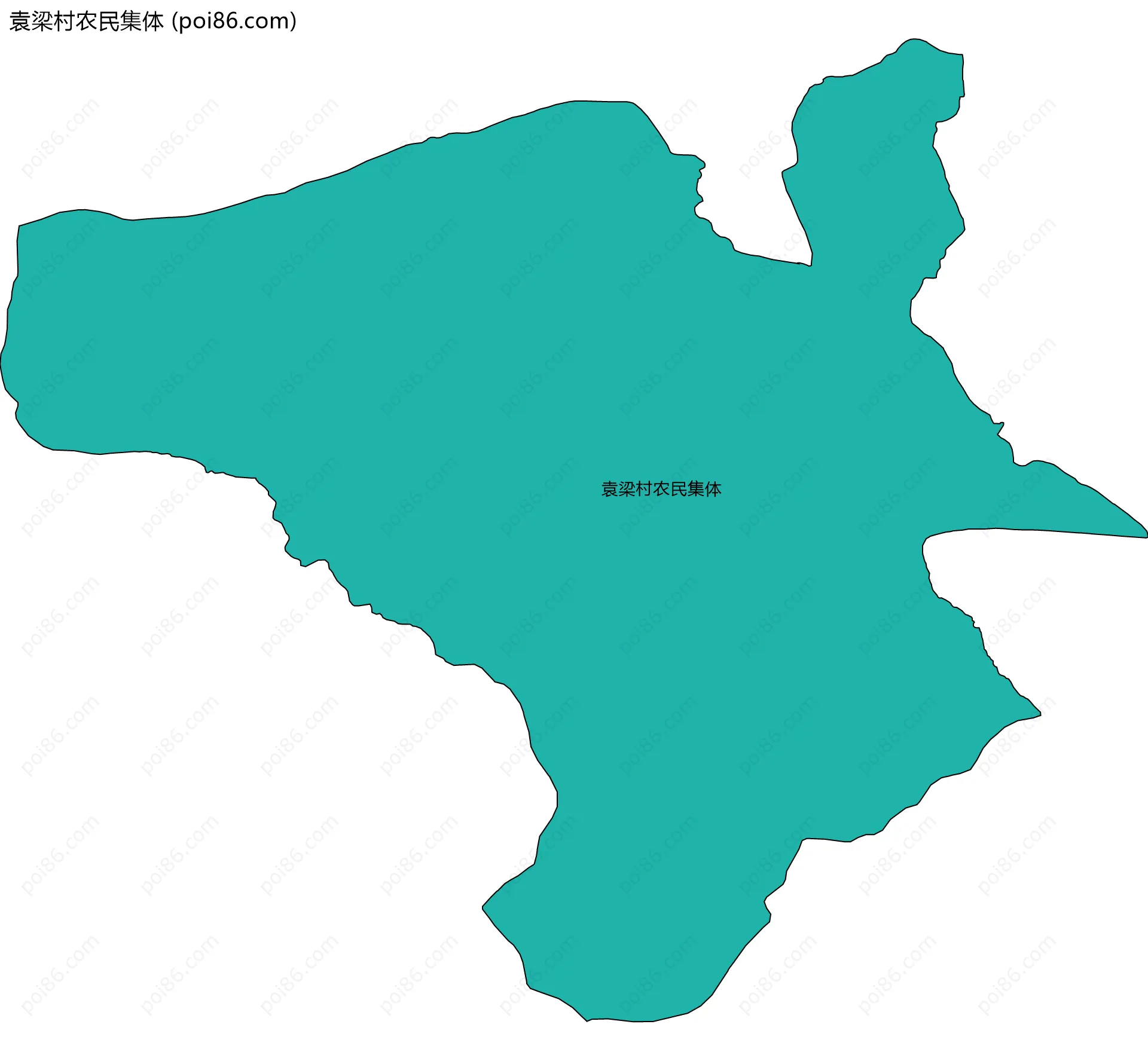 袁梁村农民集体边界地图