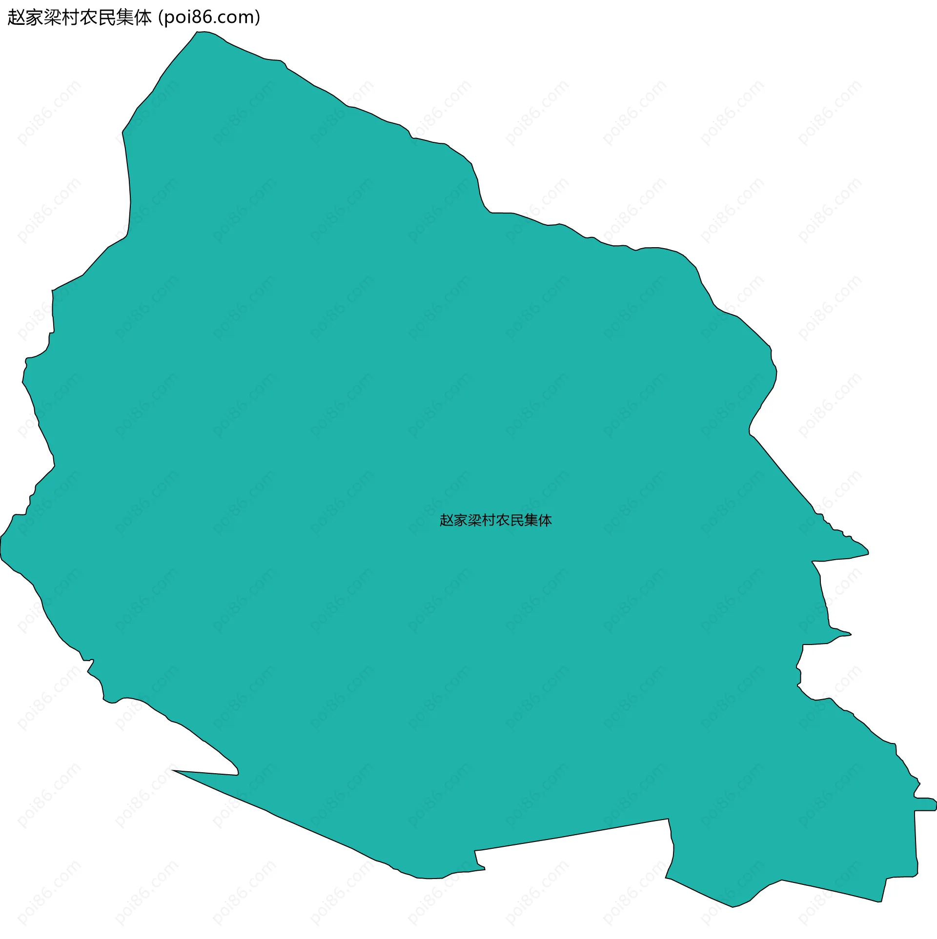 赵家梁村农民集体边界地图