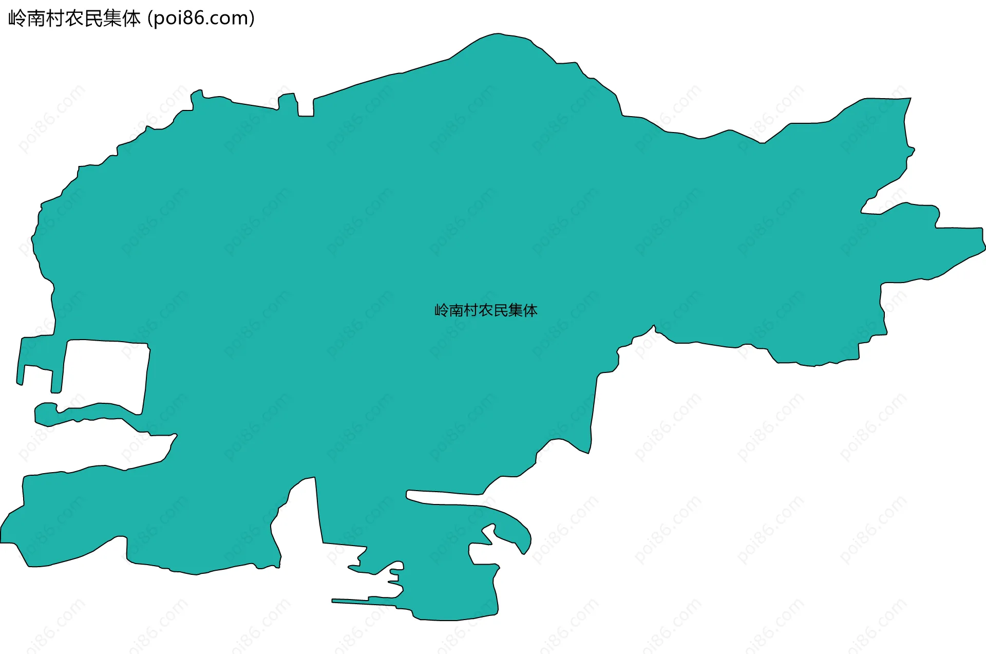 岭南村农民集体边界地图