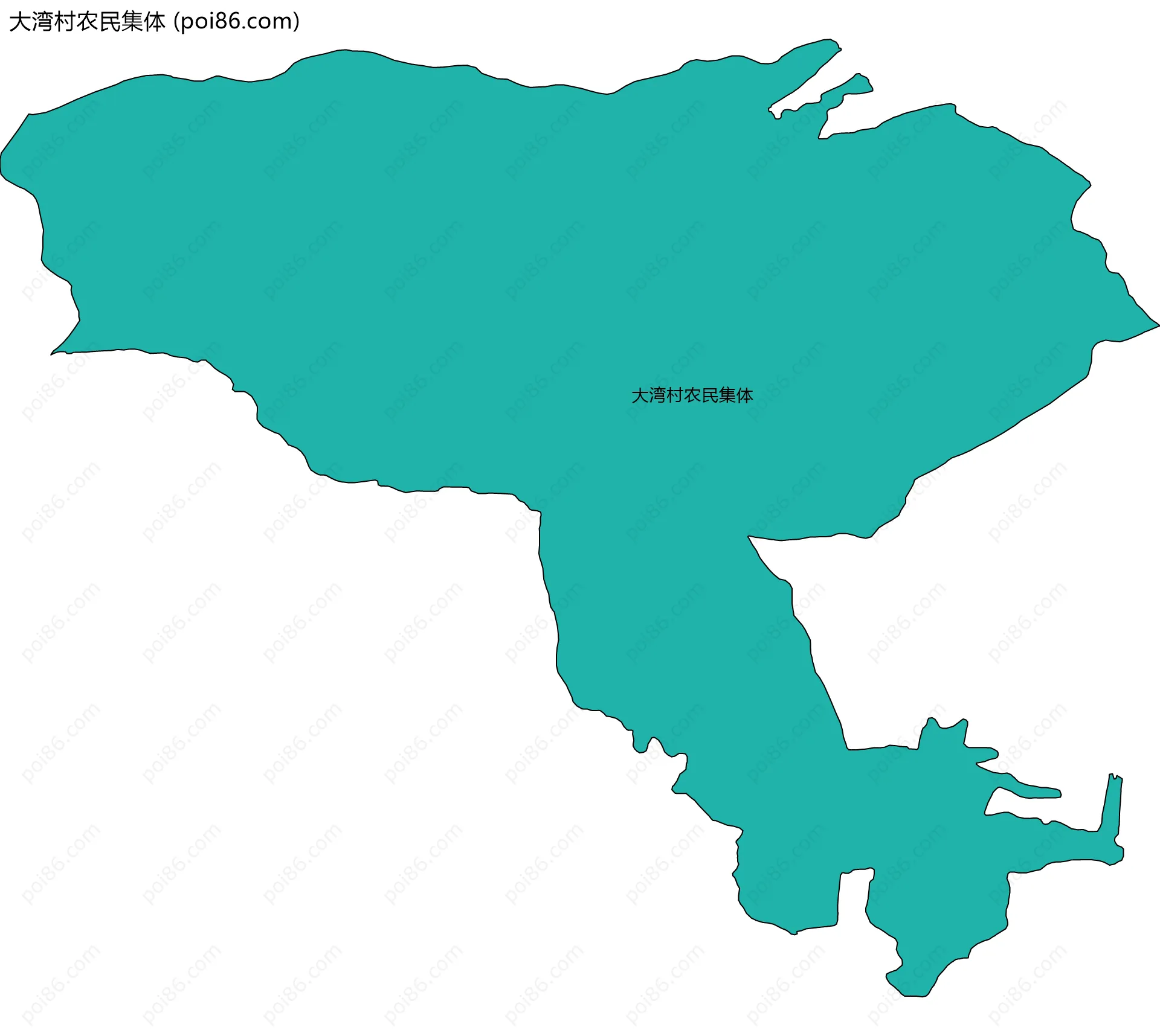 大湾村农民集体边界地图