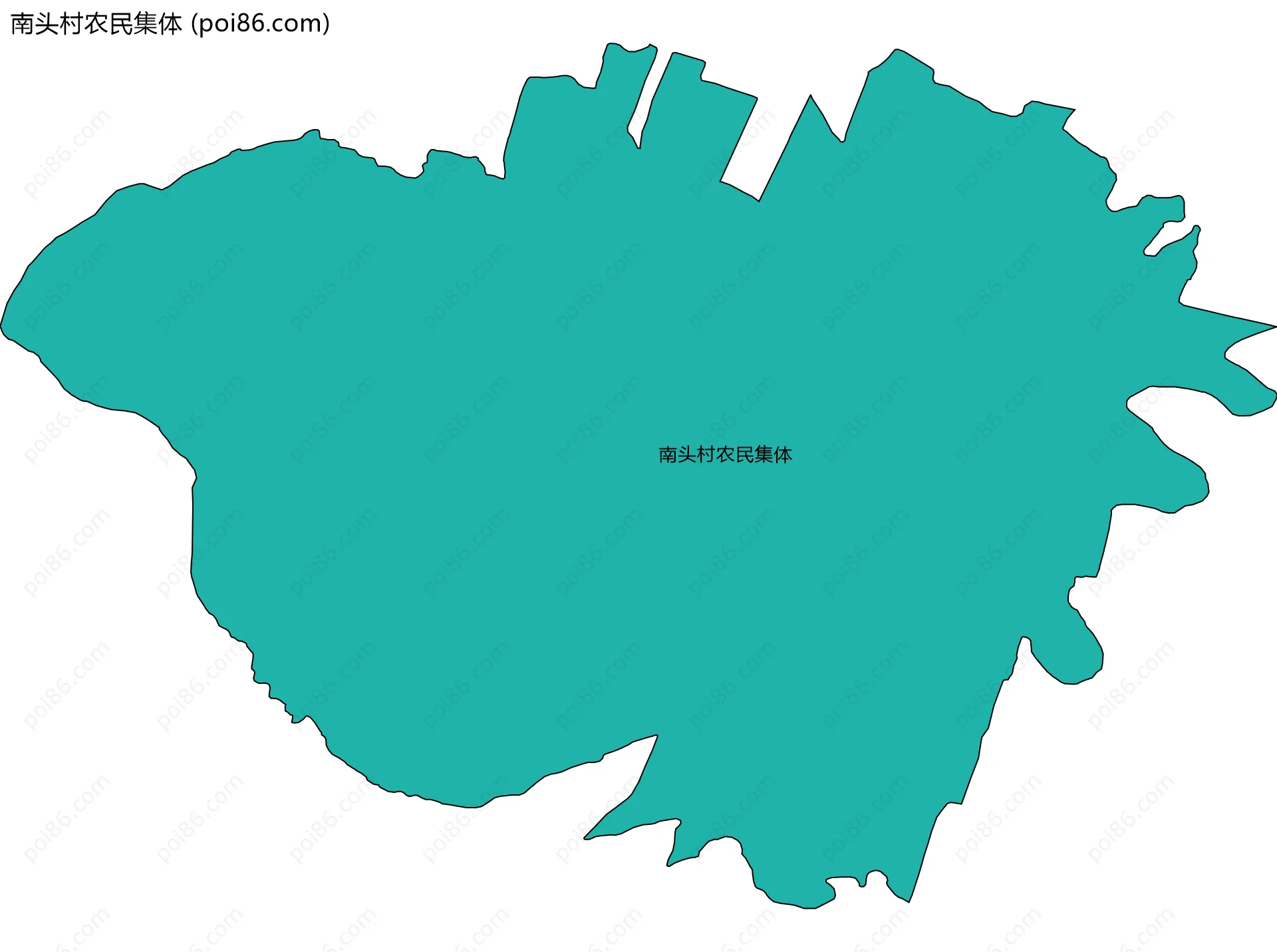 南头村农民集体边界地图