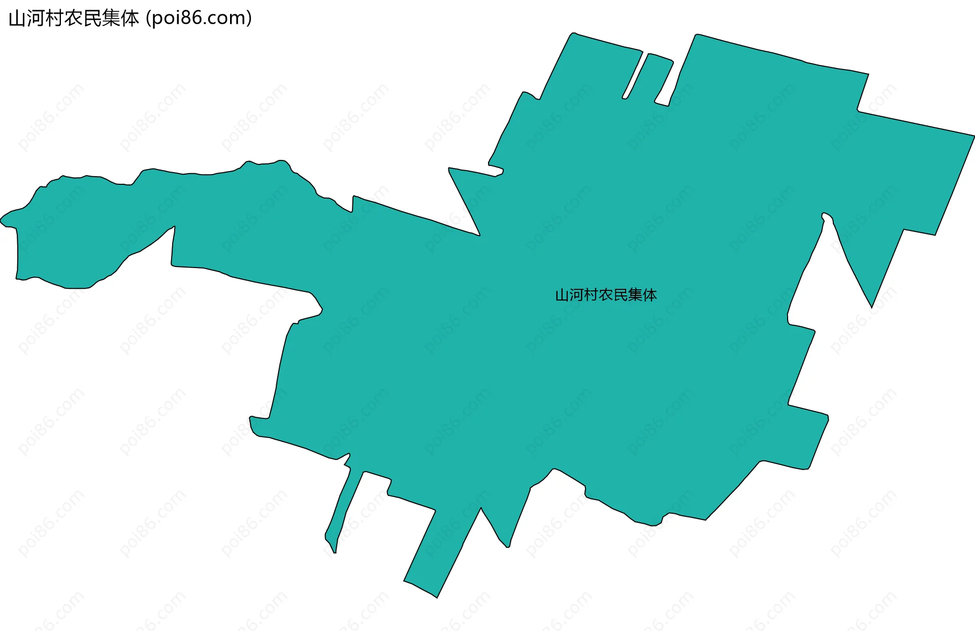 山河村农民集体边界地图