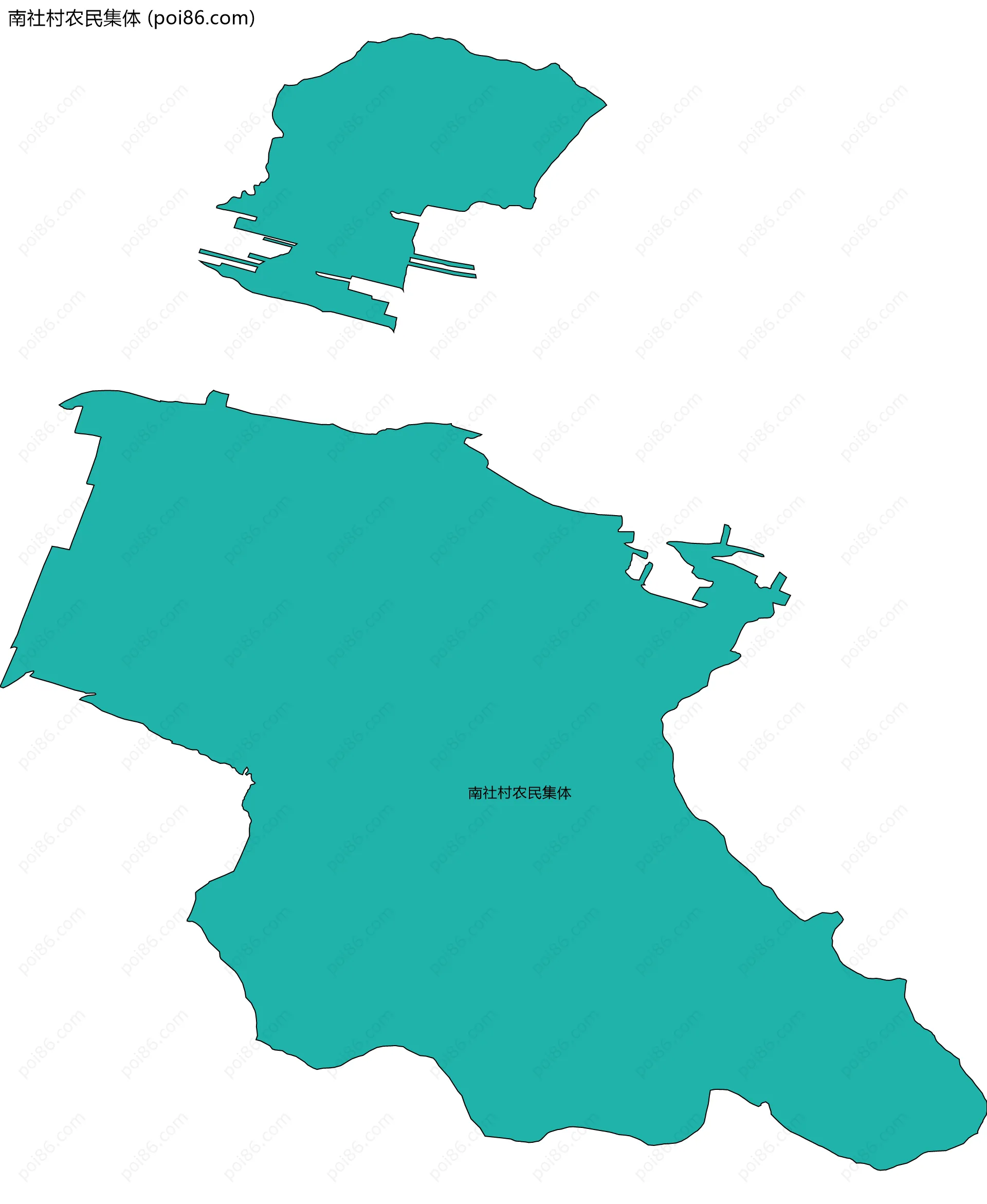 南社村农民集体边界地图