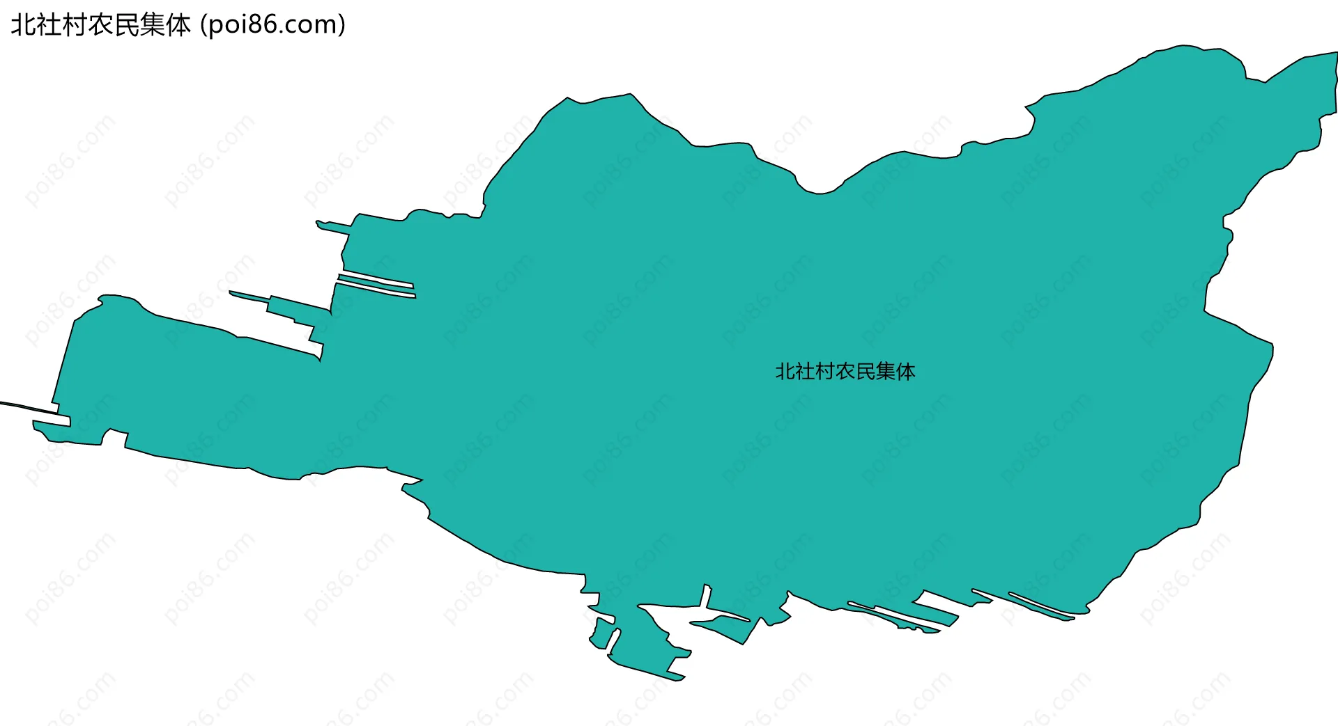 北社村农民集体边界地图