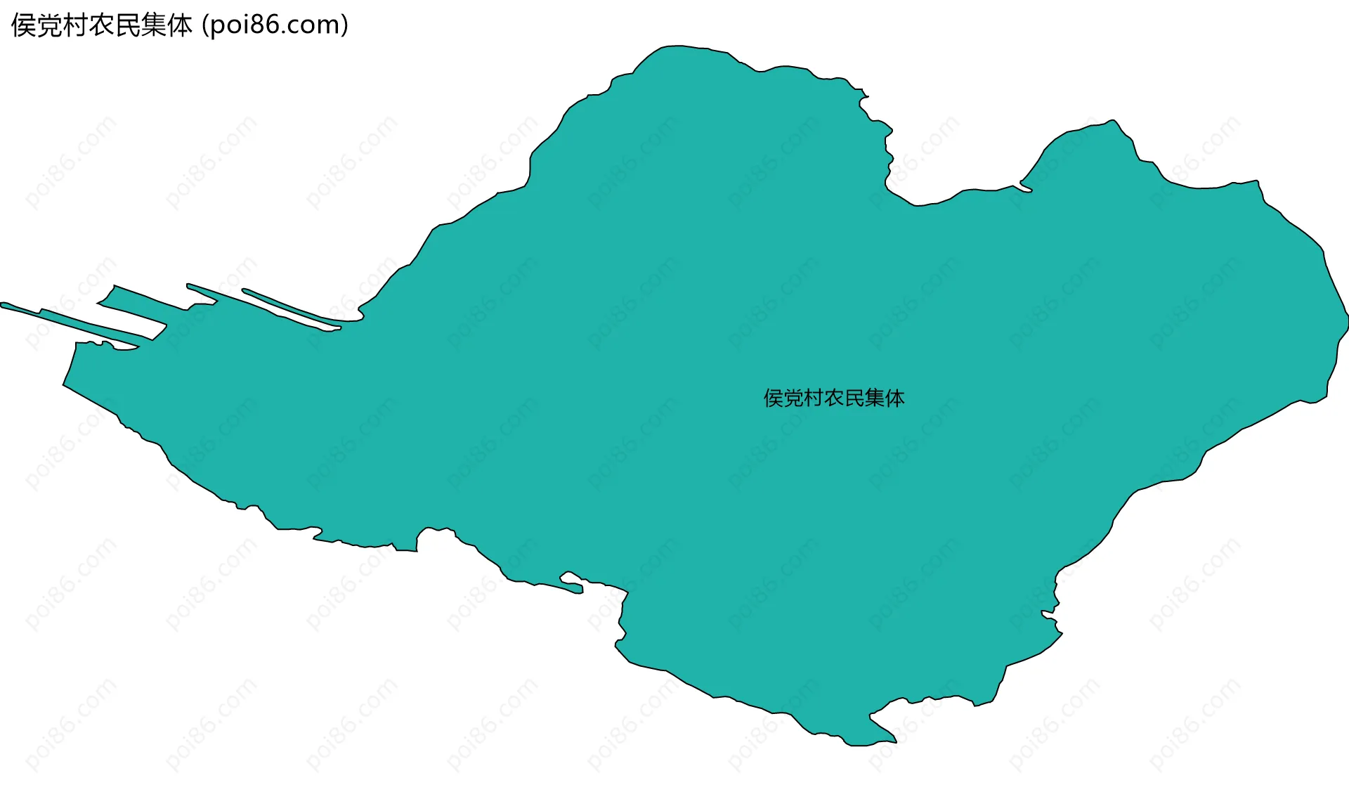 侯党村农民集体边界地图