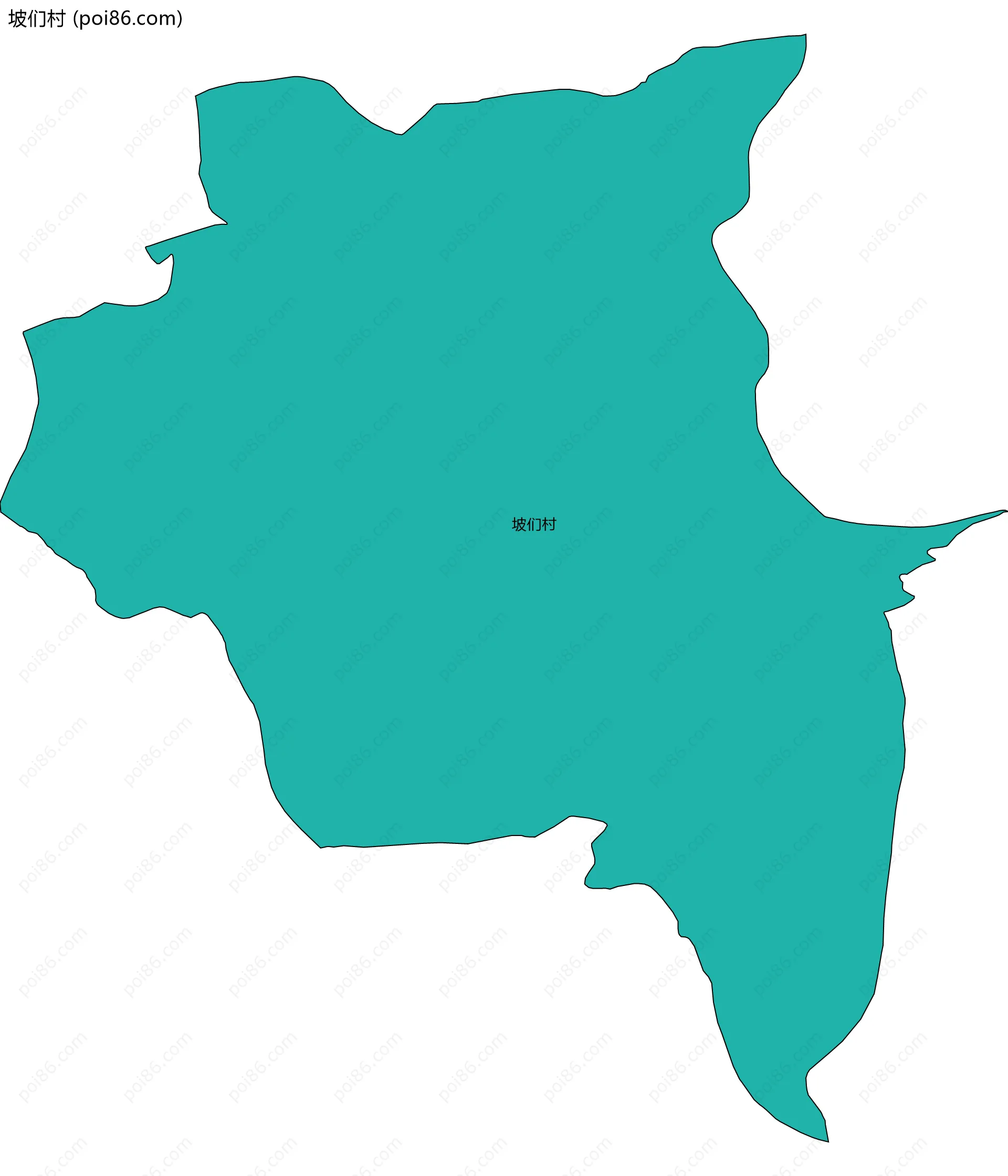 坡们村边界地图