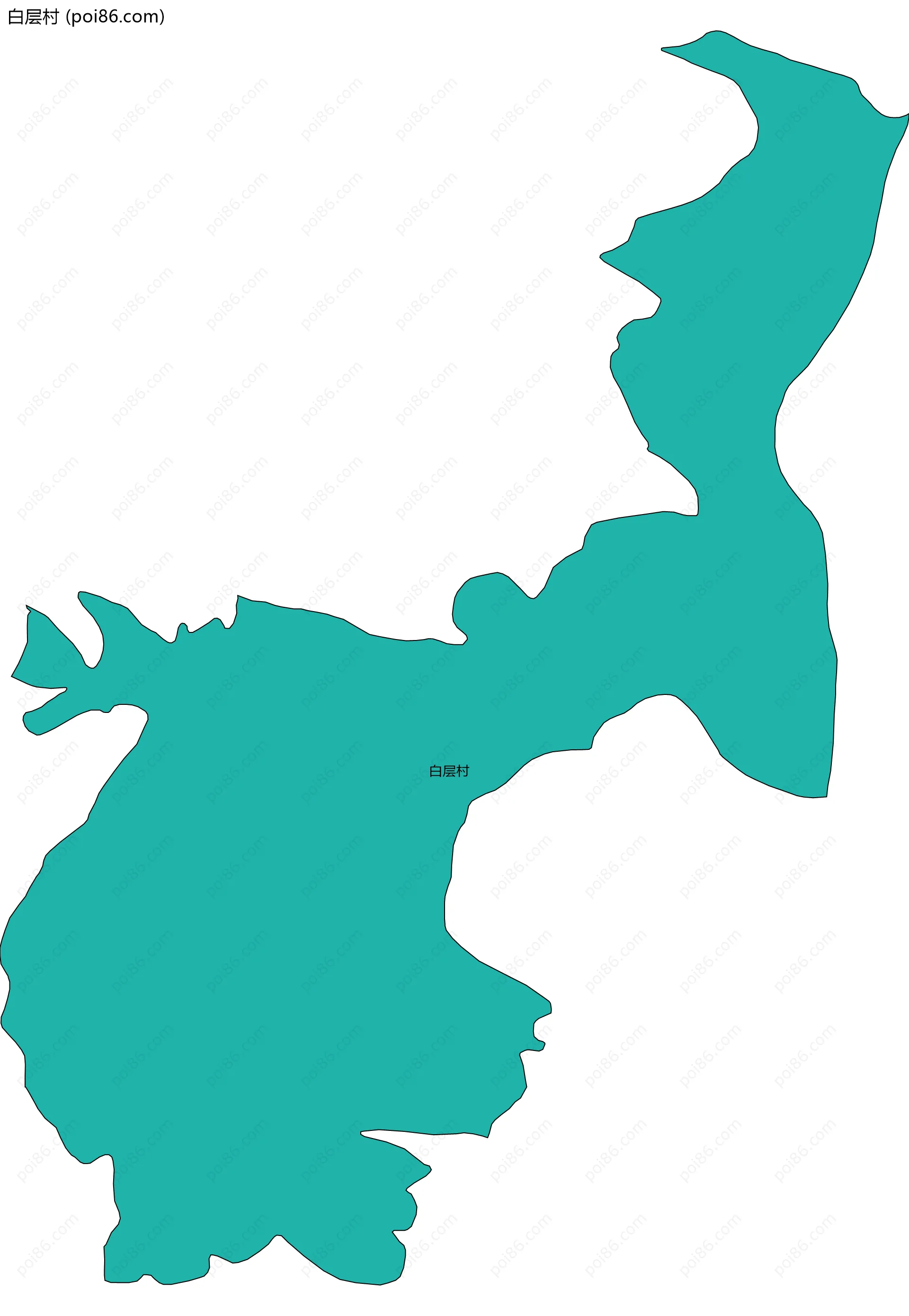 白层村边界地图