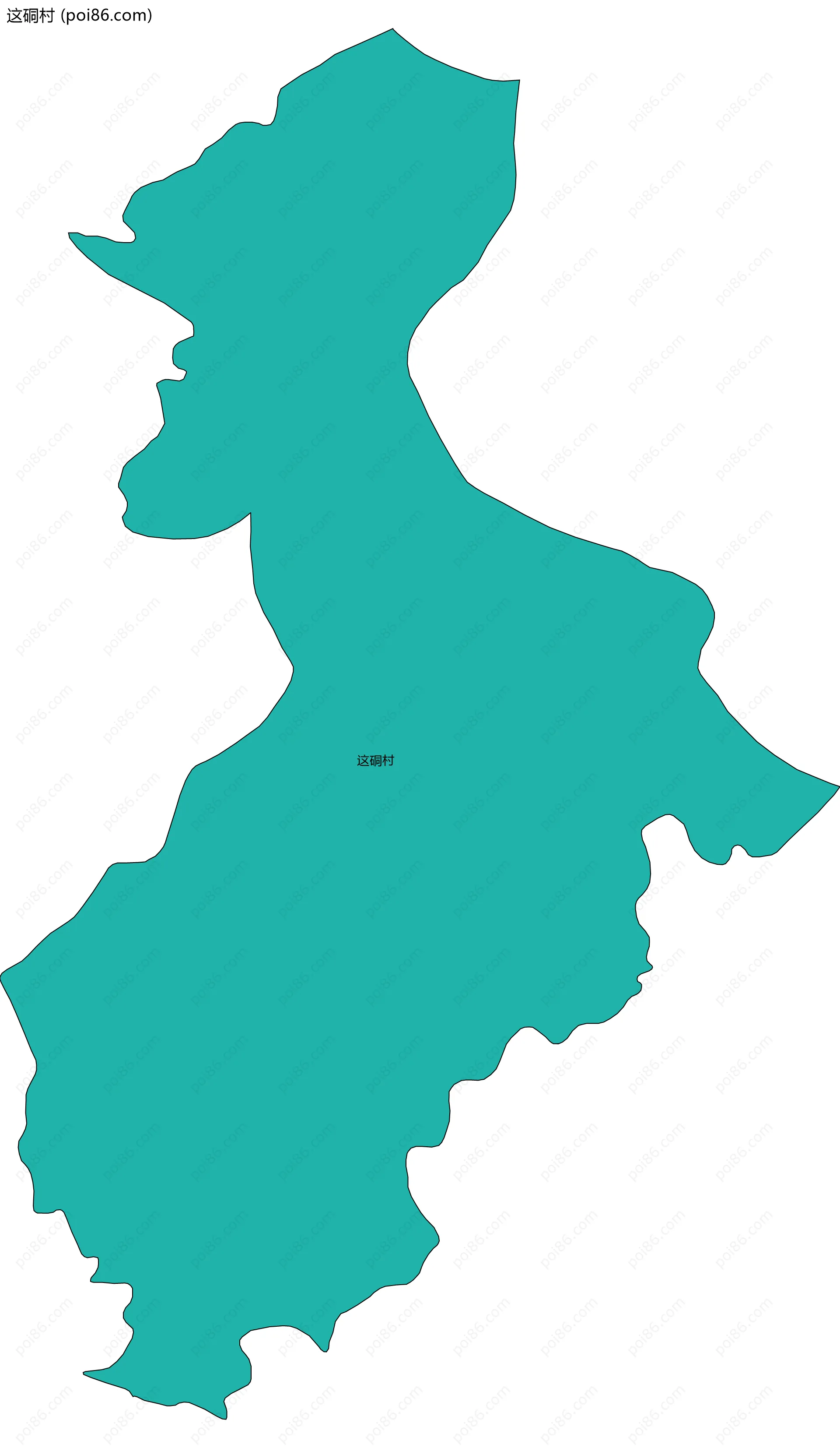 这硐村边界地图