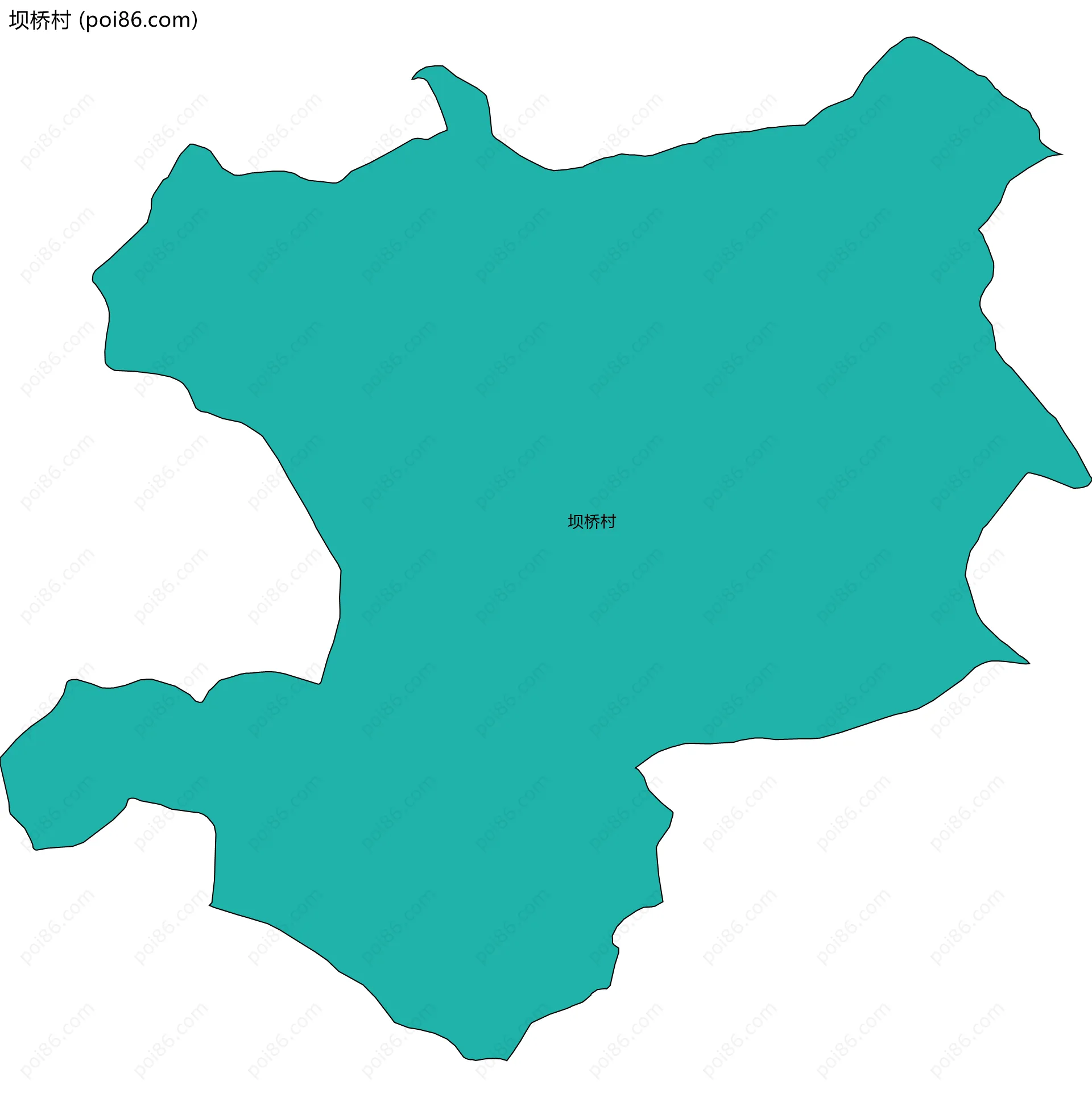 坝桥村边界地图