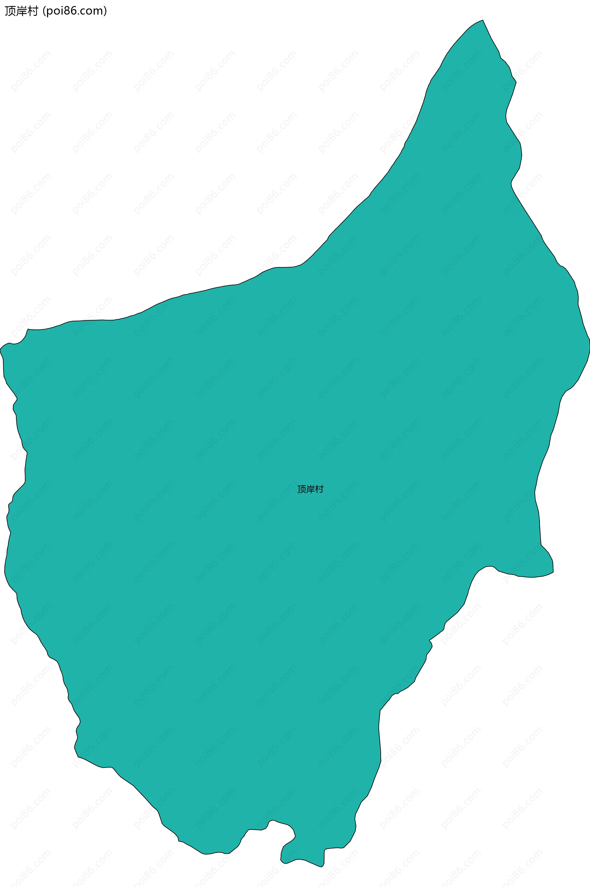 顶岸村边界地图